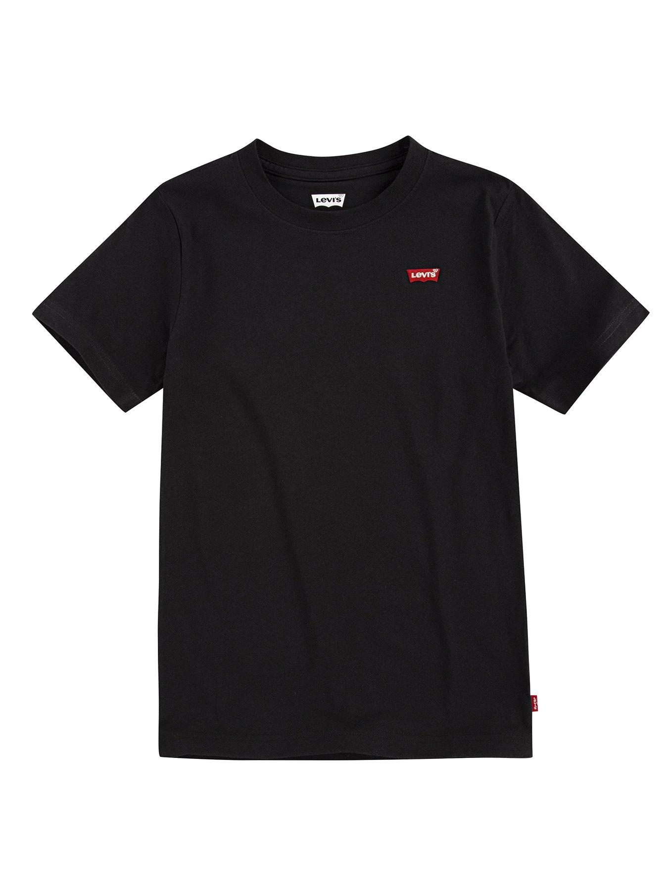 undefined Boys Levi's Batwing Chest Short Sleeve T-Shirt - Black
