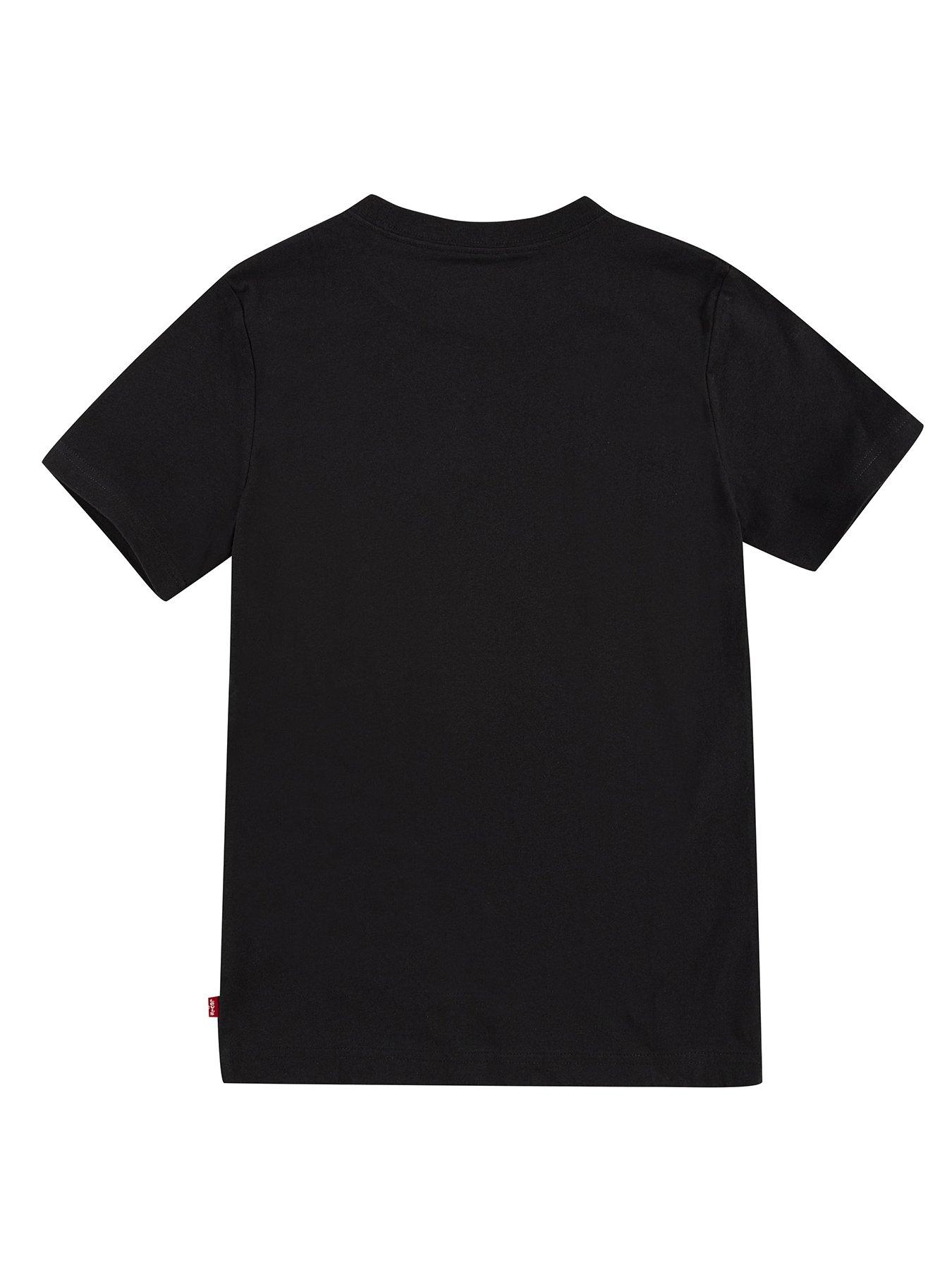 Image 3 of 5 of Levi's Boys Levi's Batwing Chest Short Sleeve T-Shirt - Black