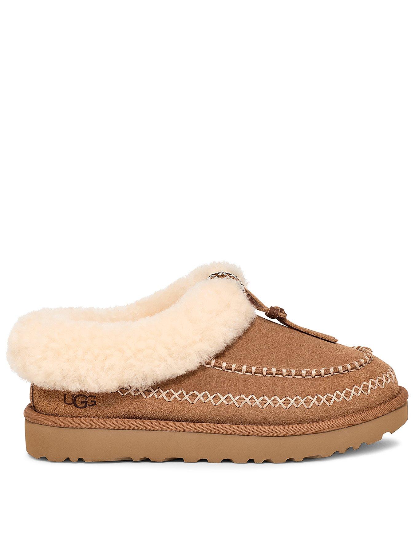 UGG Womens Disquette Alpine Slippers - Chestnut, Brown, Size 7, Women