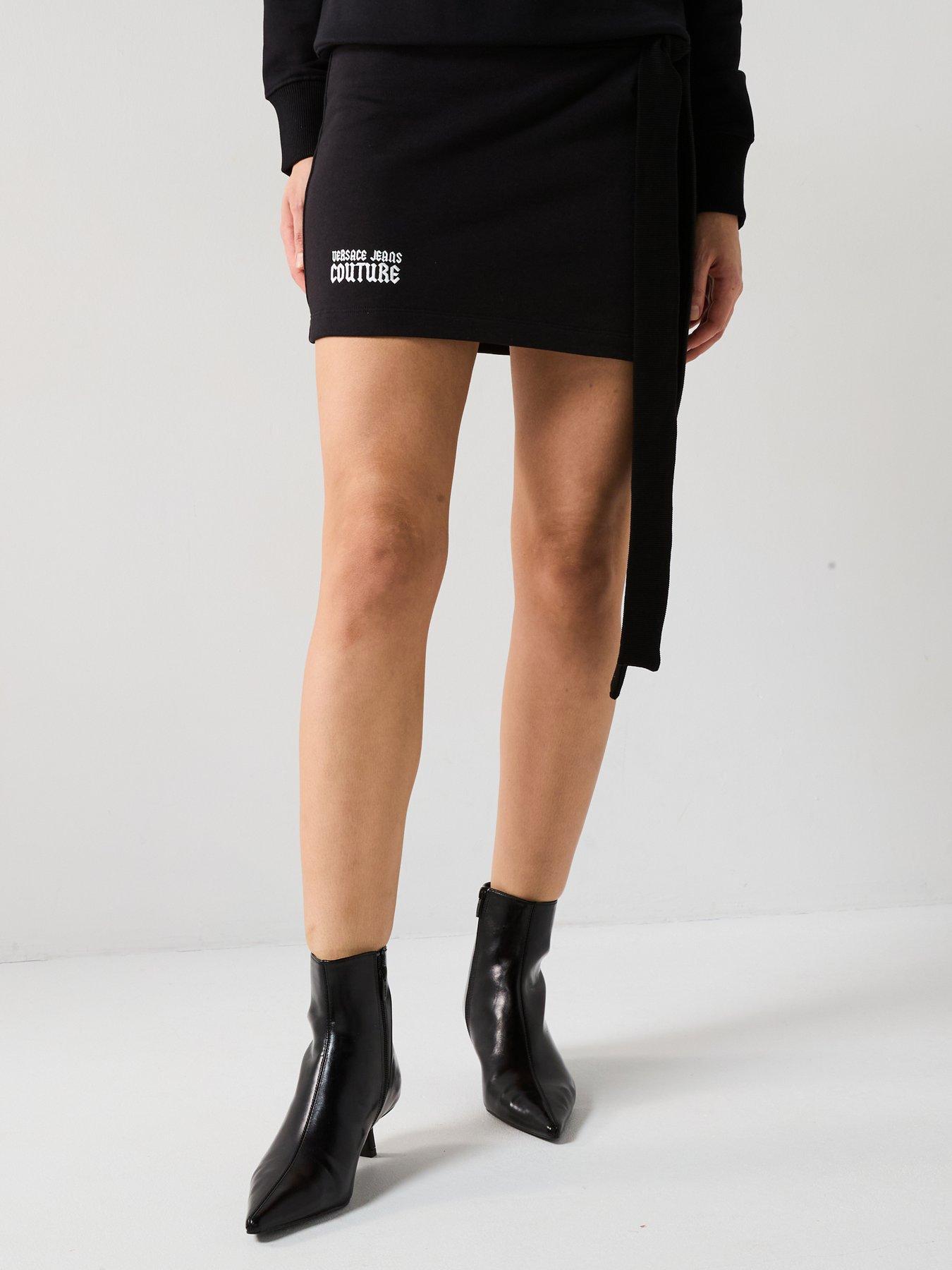 undefined Jersey Bow Tie Skirt - Black