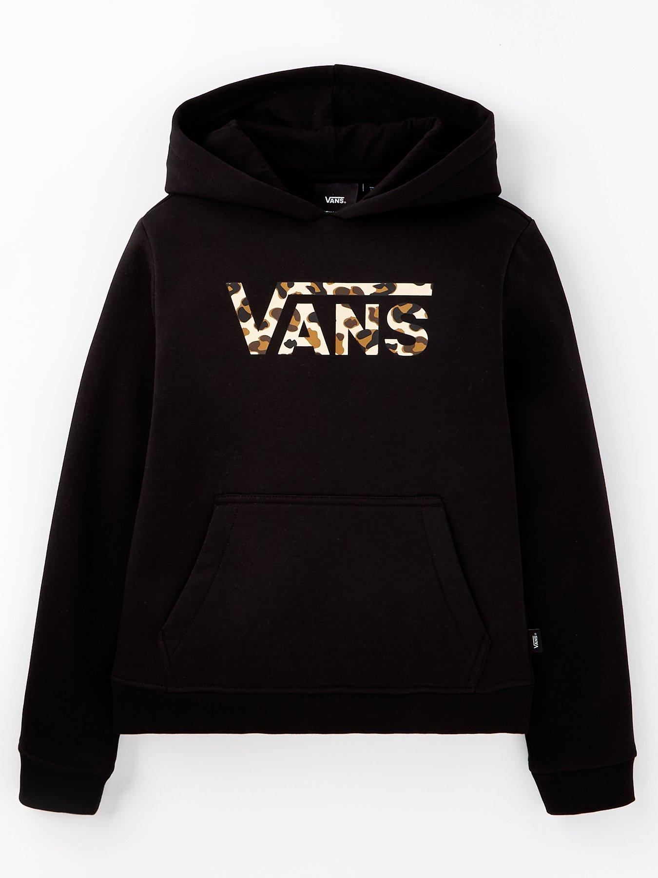 Vans Girls Felidae Drop V Leopard Hoodie Black Very