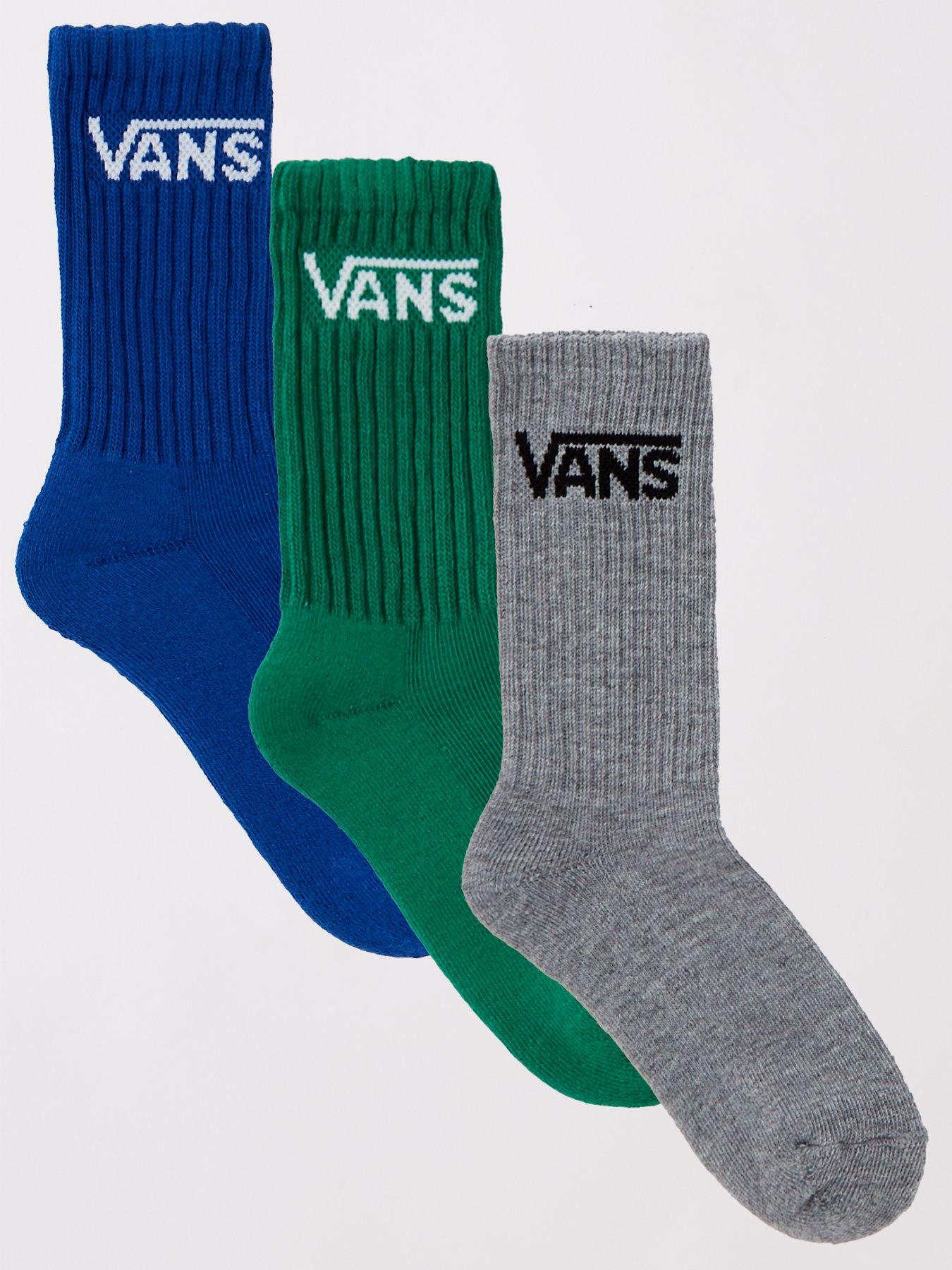 undefined Kid's Classic Crew Sock 3pk - Green