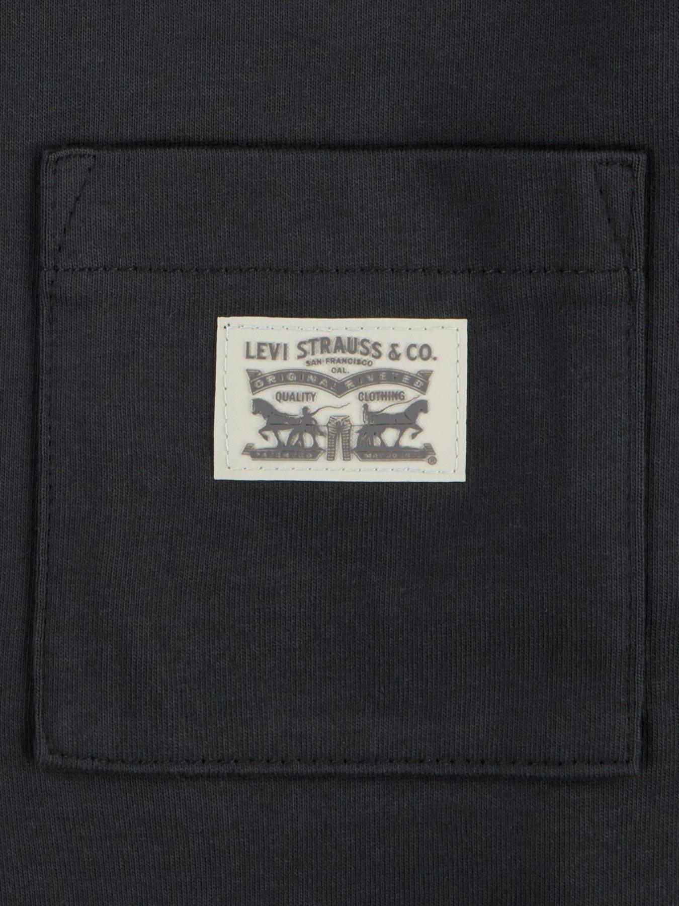 Image 3 of 4 of Levi's Boys Long Sleeve Pocket T-Shirt - Black