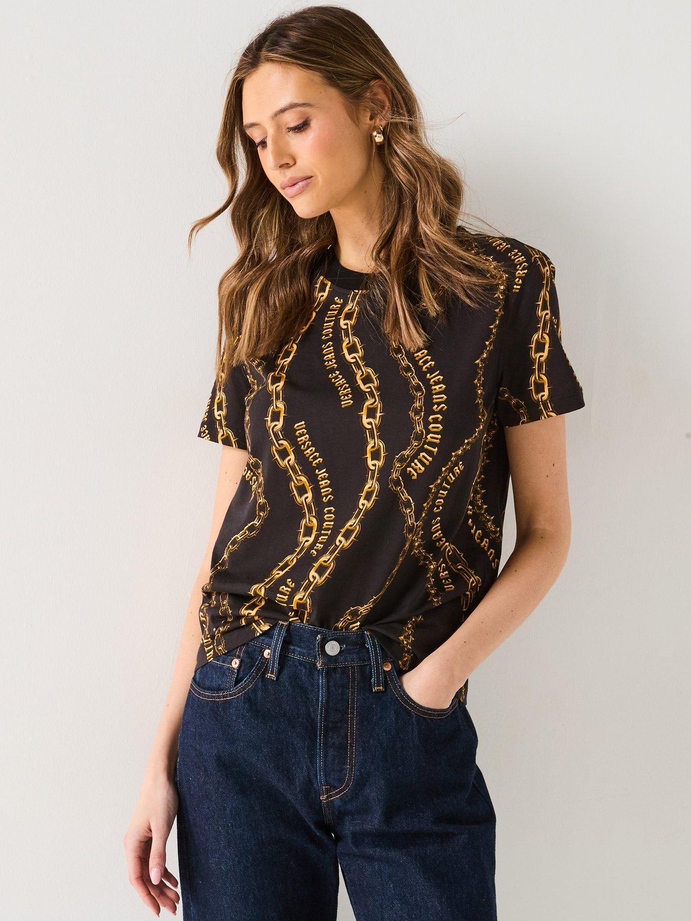 undefined Chain Print T-Shirt - Black