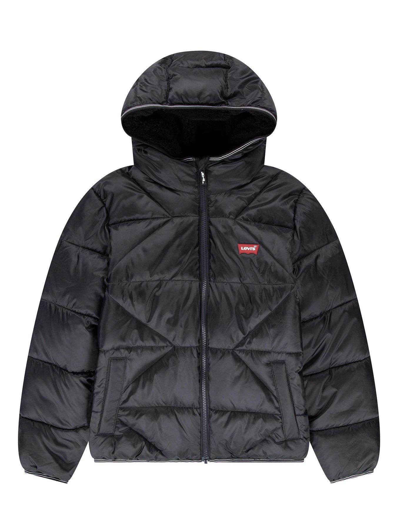 undefined Boys Sherpa Lined Padded Jacket - Black