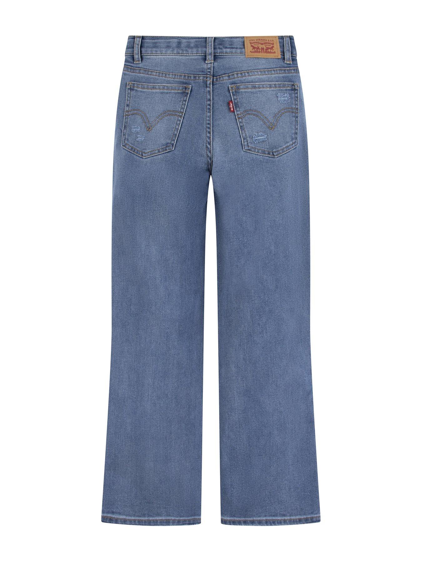 Image 2 of 4 of Levi's Girls Wide Leg Jeans - Blue
