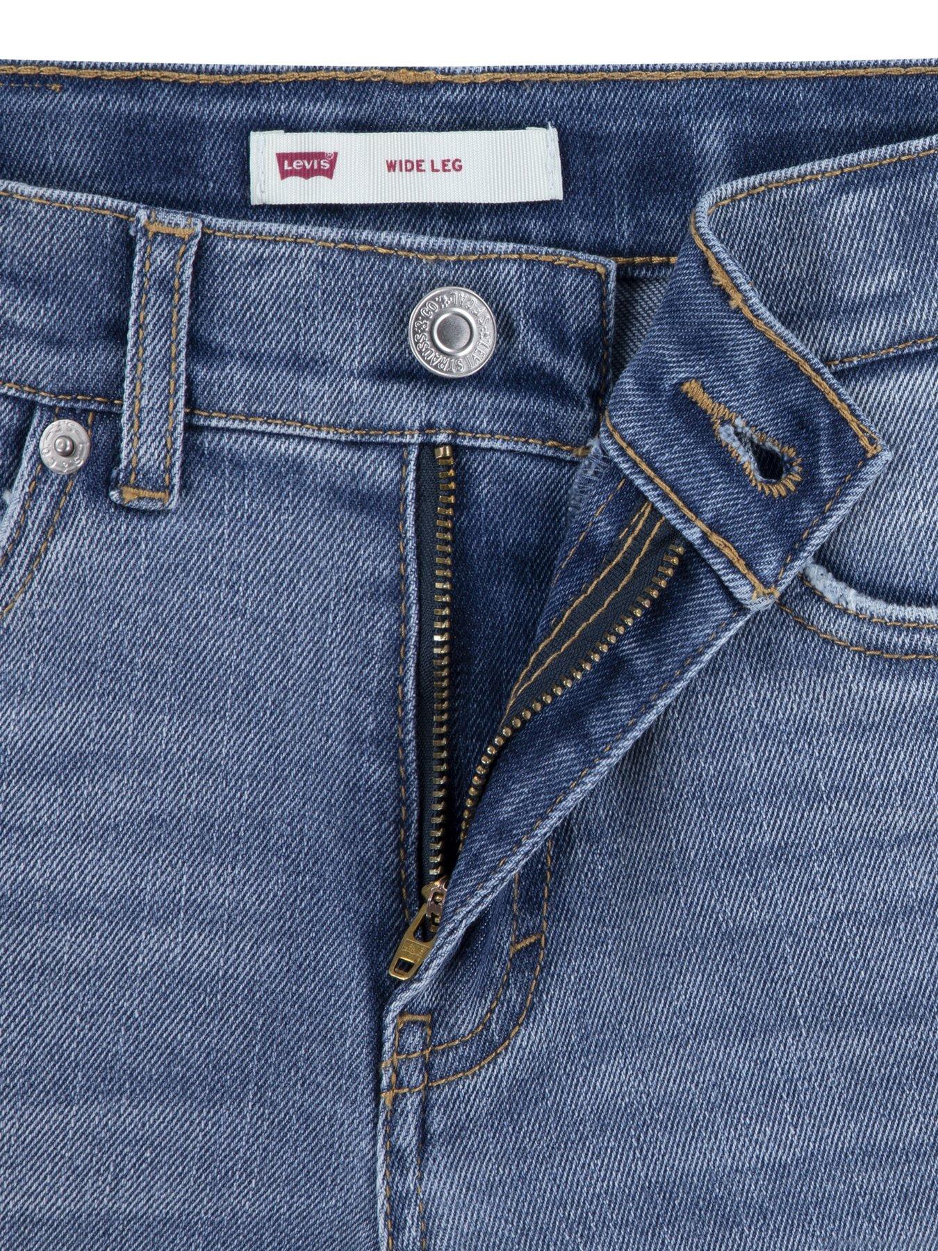 Image 3 of 4 of Levi's Girls Wide Leg Jeans - Blue