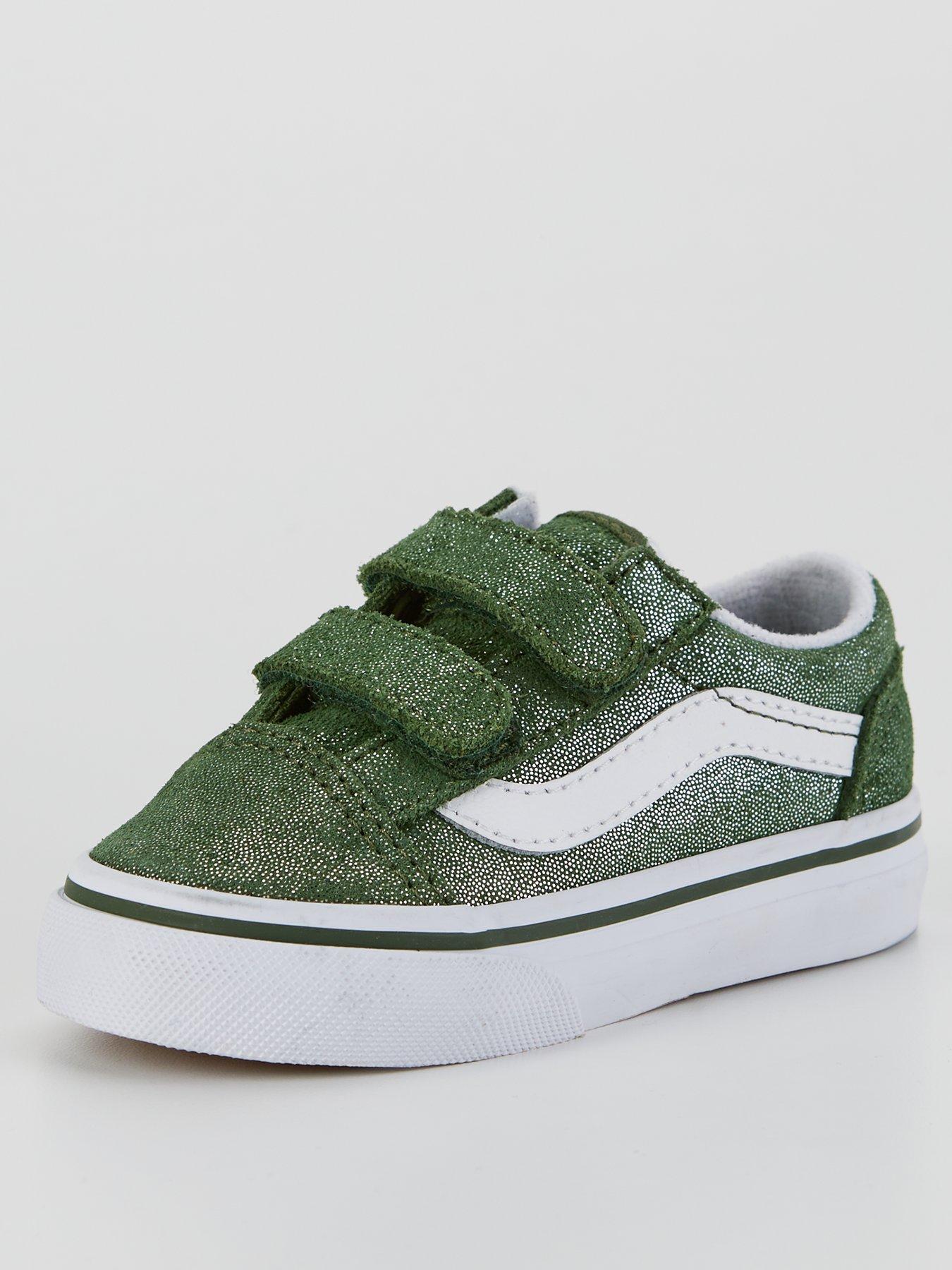 Vans Infant Old Skool V Trainers Green Very