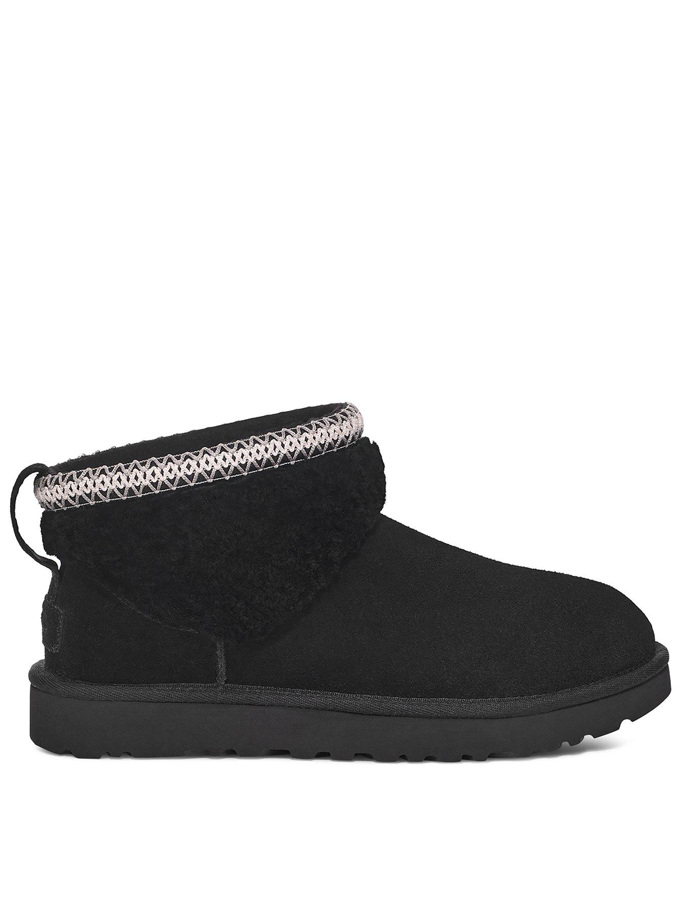 UGG W Classic Ultra Mini Maxi Curly - Black, Black, Size 5, Women