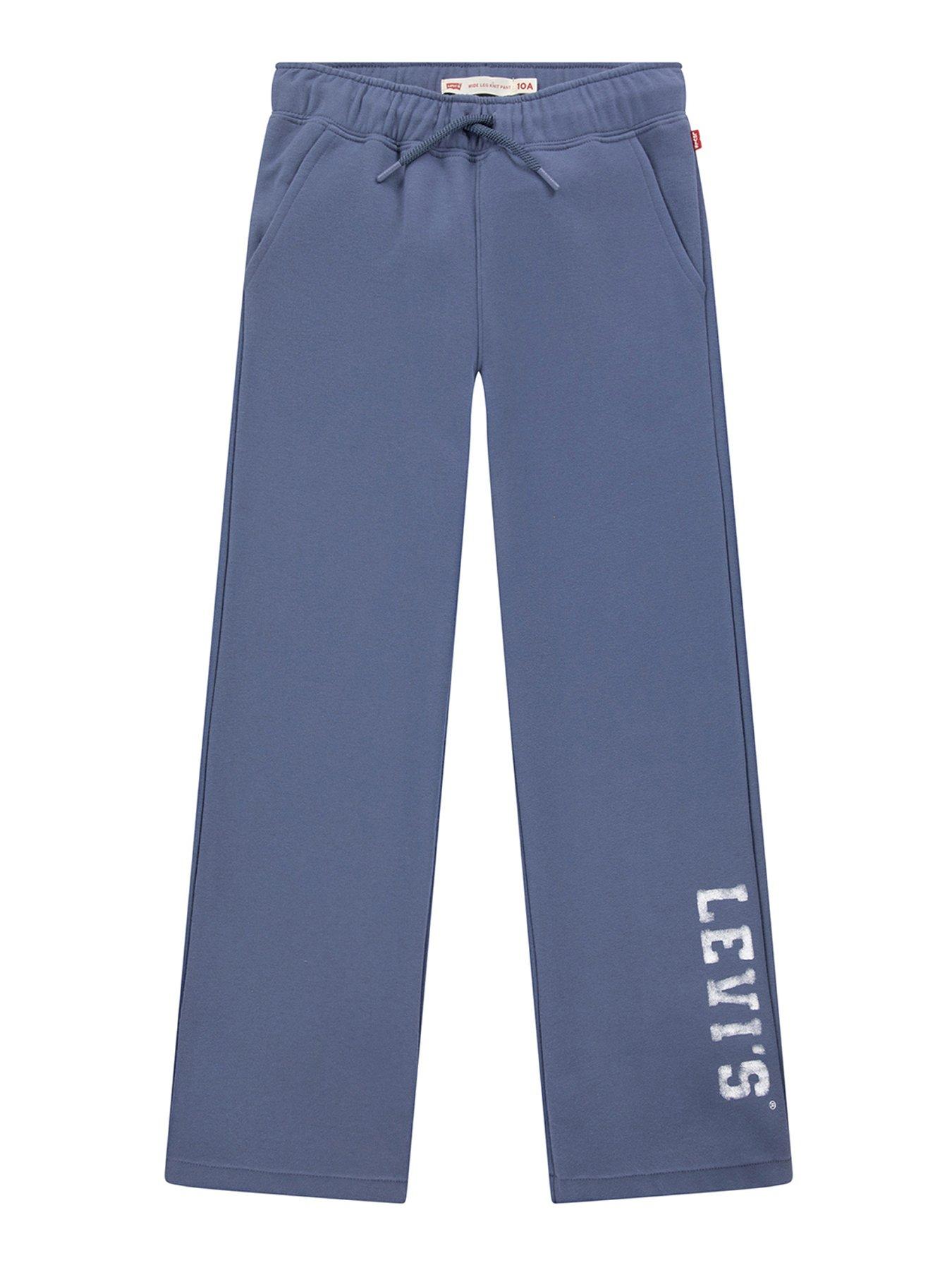 undefined Girls Wide Leg Fleece Pant - Blue