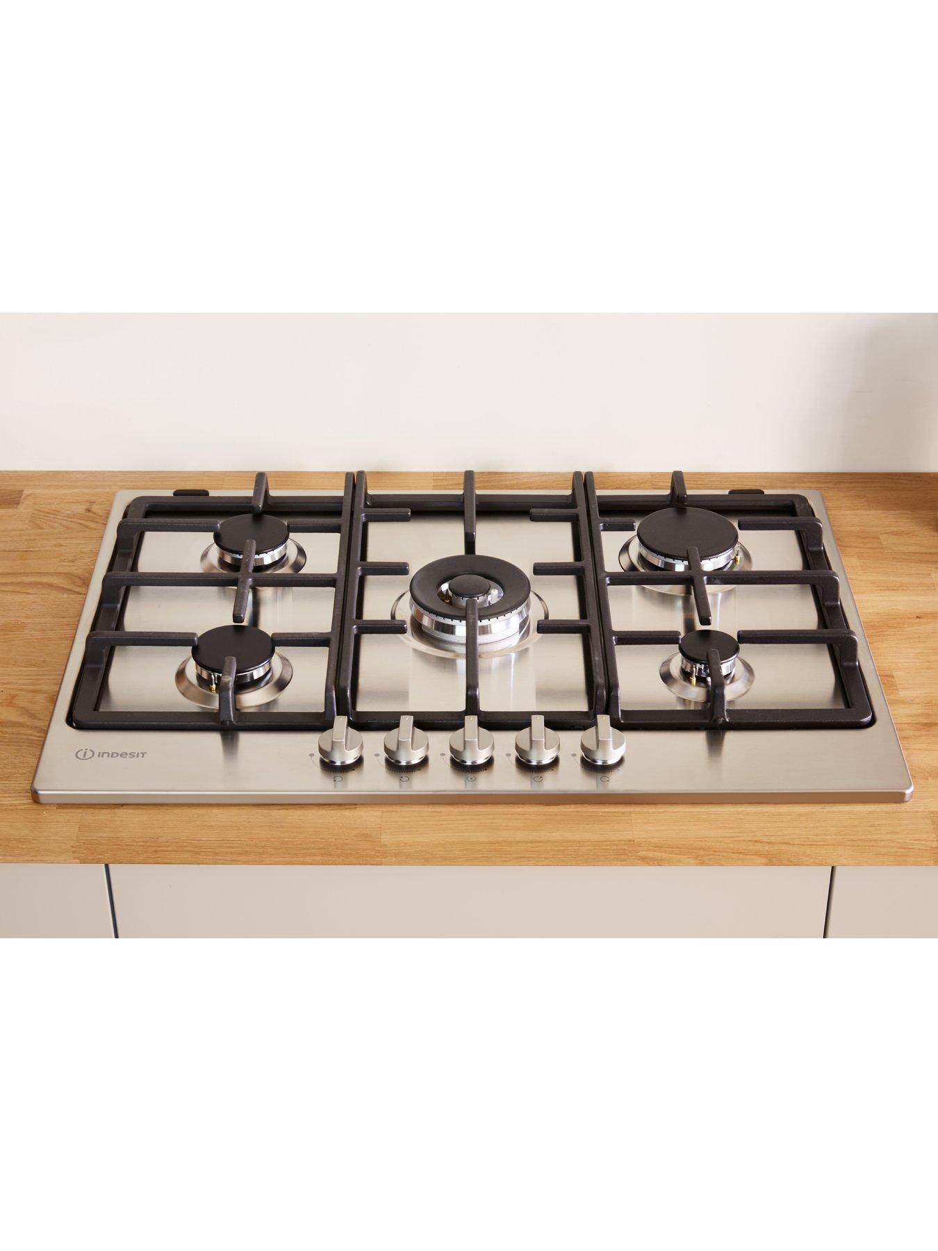 Image 2 of 7 of Indesit THP751PIXI 75cm Gas Hob - Stainless Steel