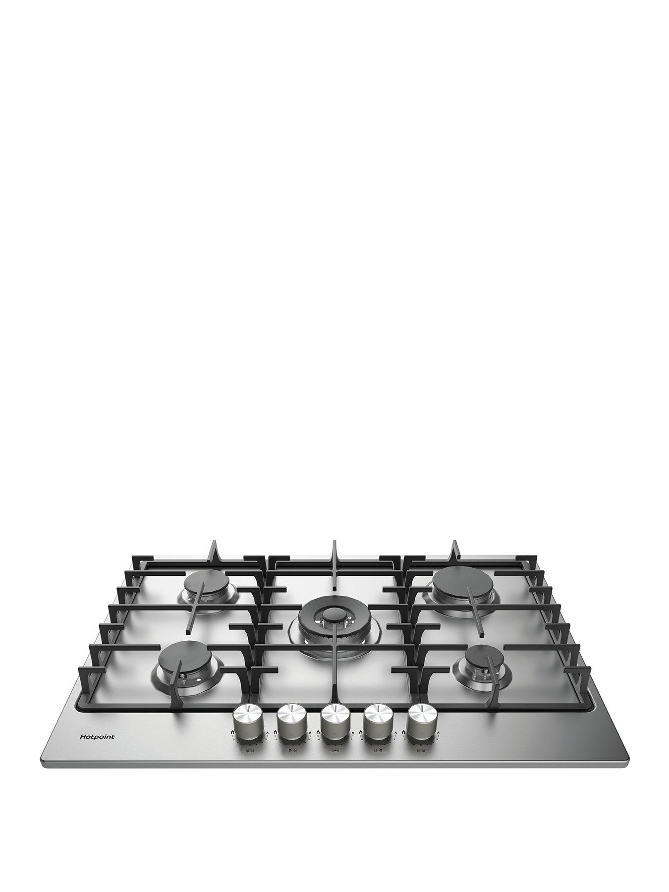 Image 1 of 6 of Hotpoint PPH75GDFIXUK 75cm Gas Hob - Stainless Steel
