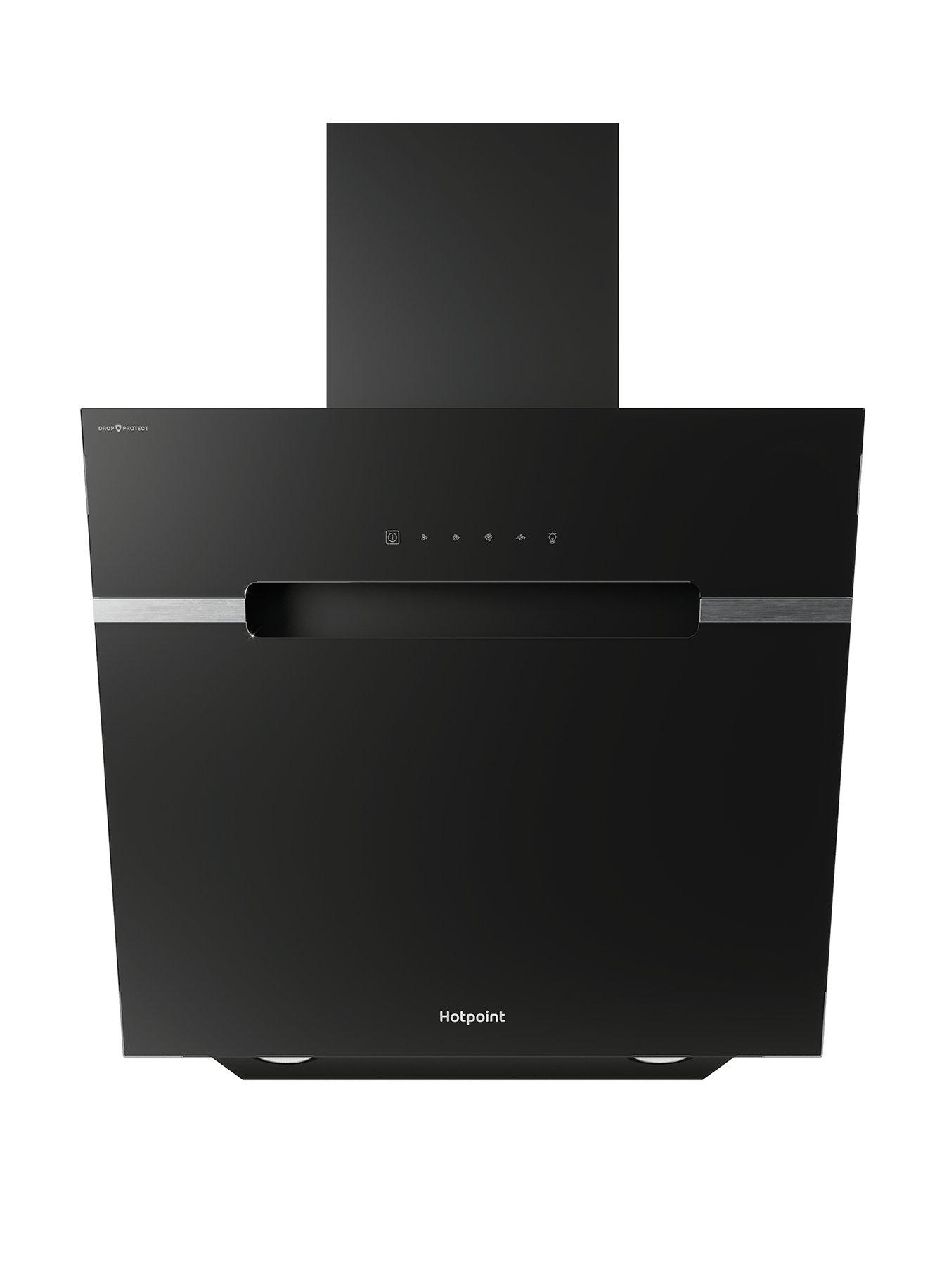 Image 1 of 7 of Hotpoint DropProtect PHVS61FLTDPK 60cm Cooker Hood - Black