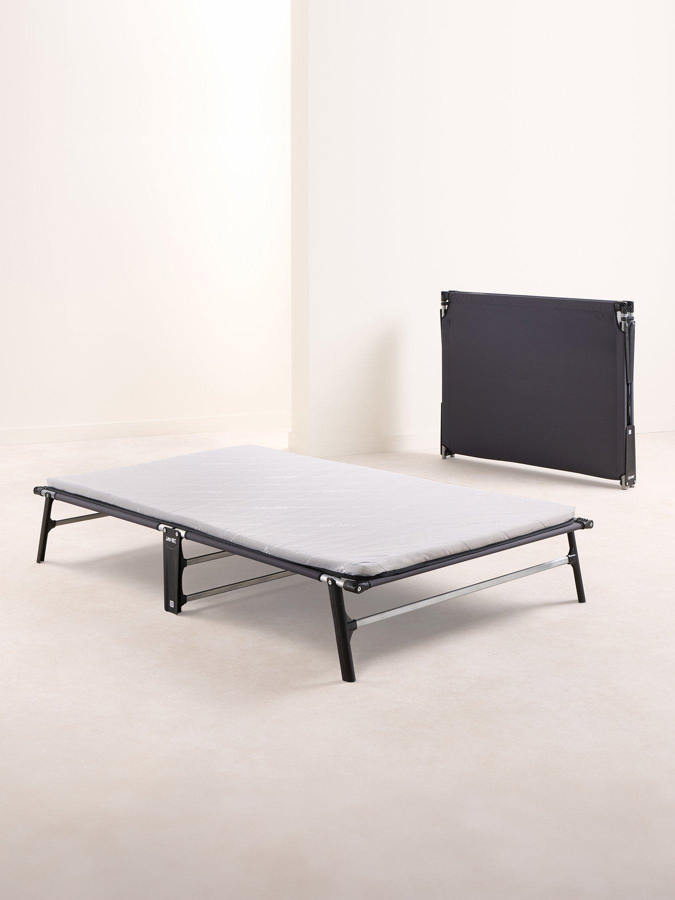 Product photograph of Jaybe Ce120 Compact Folding Bed With E-fibre Mattress Small Double from very.co.uk