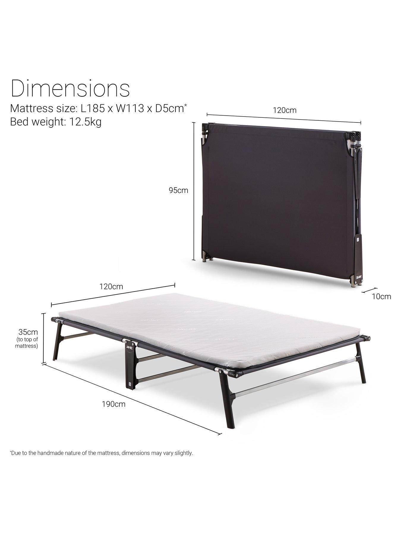 Image 7 of 7 of Jaybe Ce120 Compact Folding Bed With E-fibre Mattress, Small Double