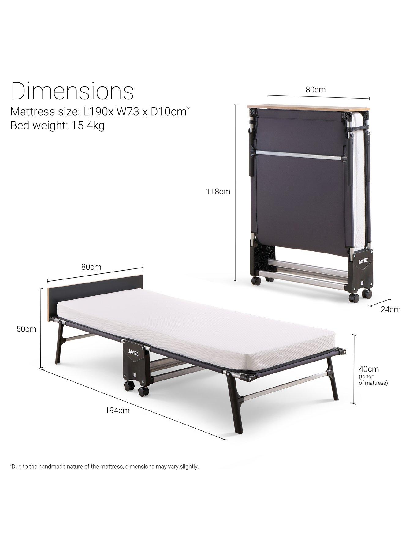 Image 7 of 7 of Jaybe Rm80 Rollaway Folding Bed With Memory Mattress, Single