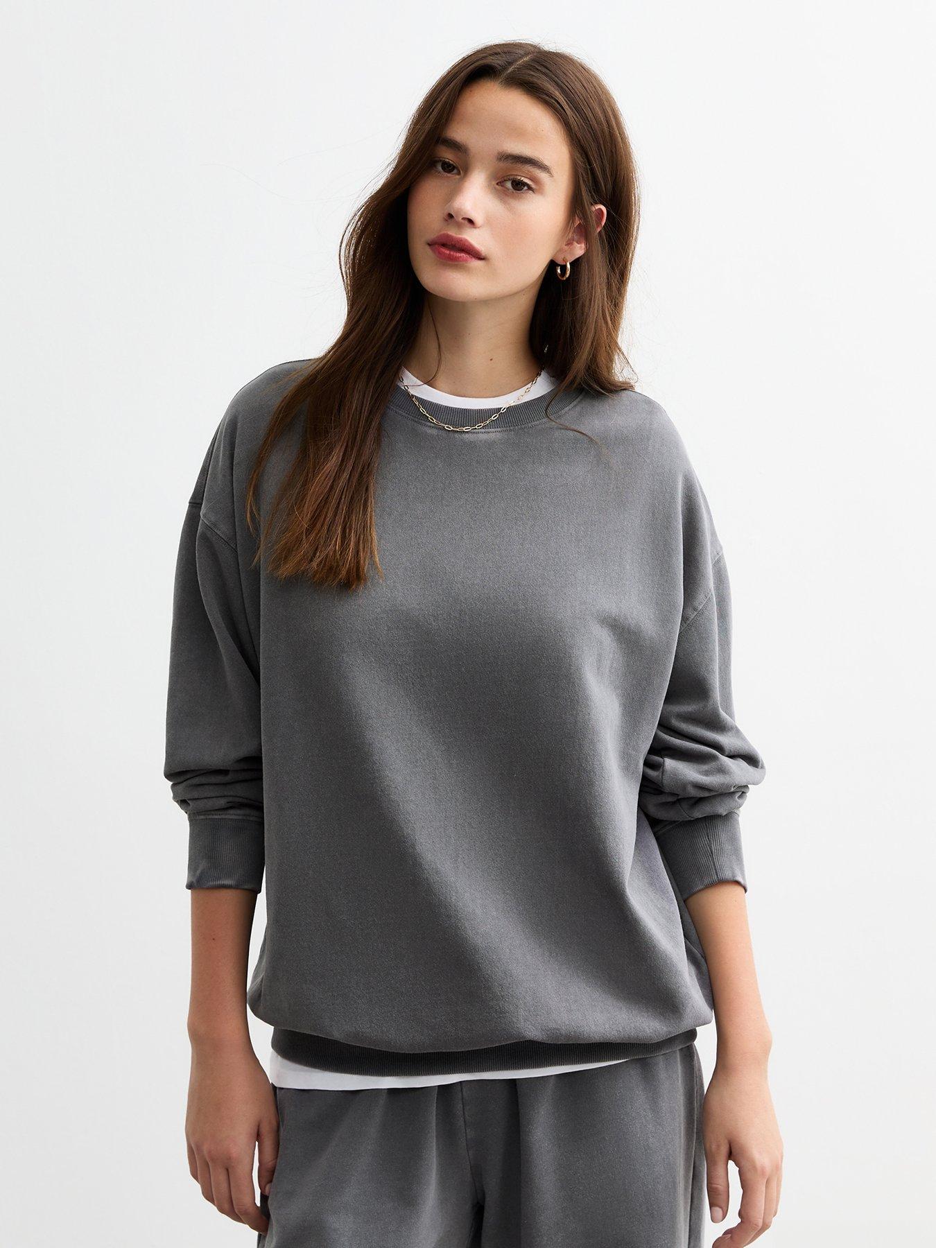 Sweat Femme New Look Marron Taille 8 - Mélange Polyester, Manches Longues