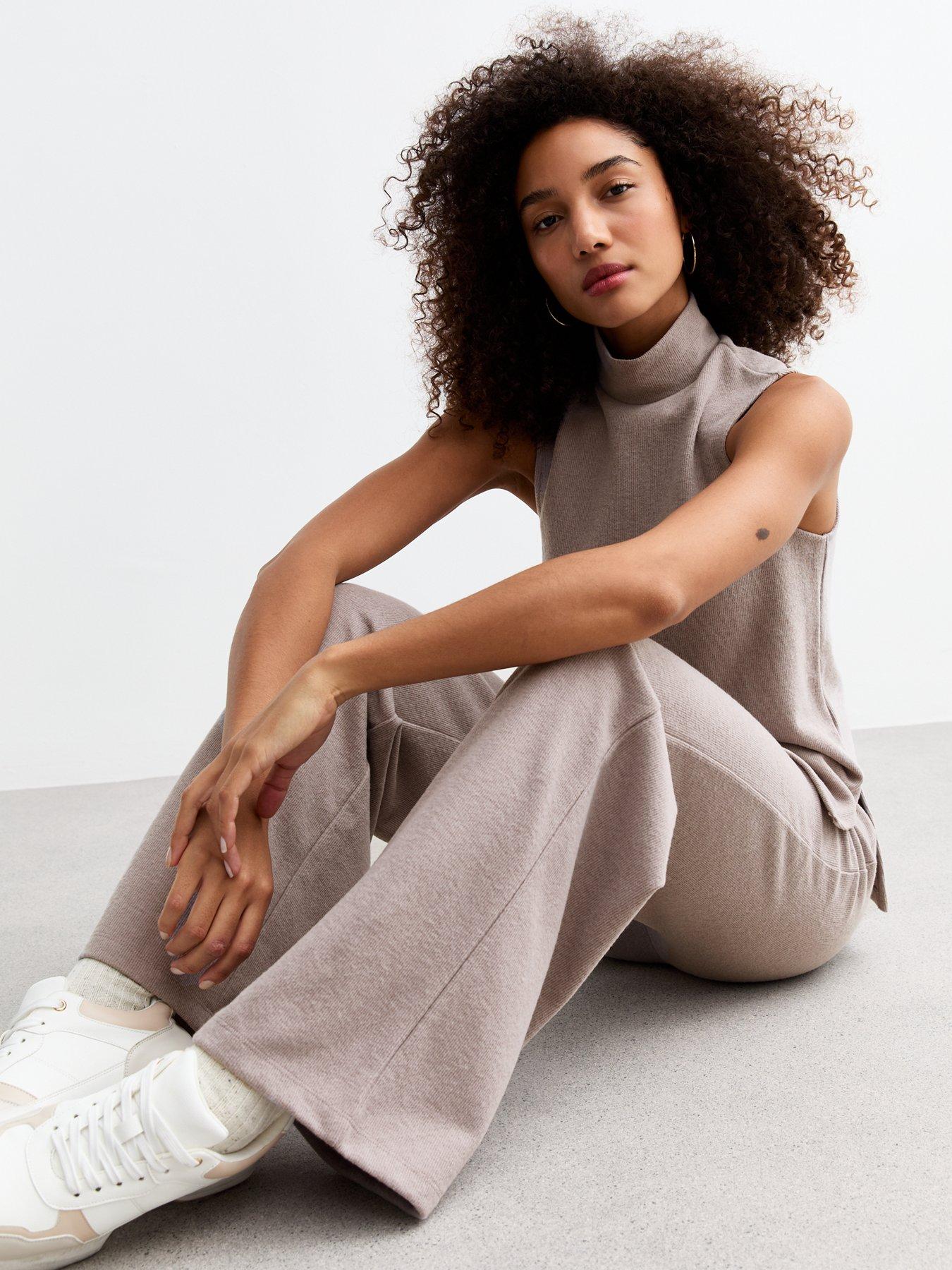 Joanna Soft Slim Leg Trousers Light Brown