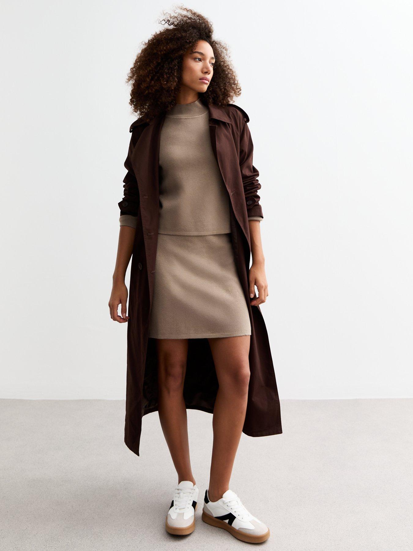 Image 3 of 5 of New Look Mink Compact Knit High Neck Jumper - Brown