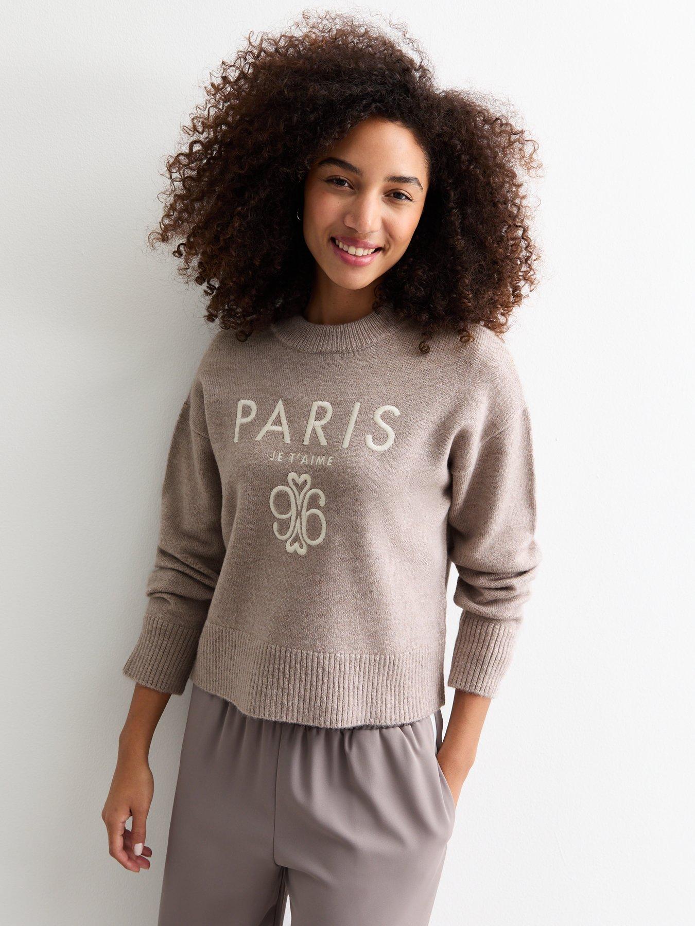 undefined Paris Embroidered Knit Jumper - Grey