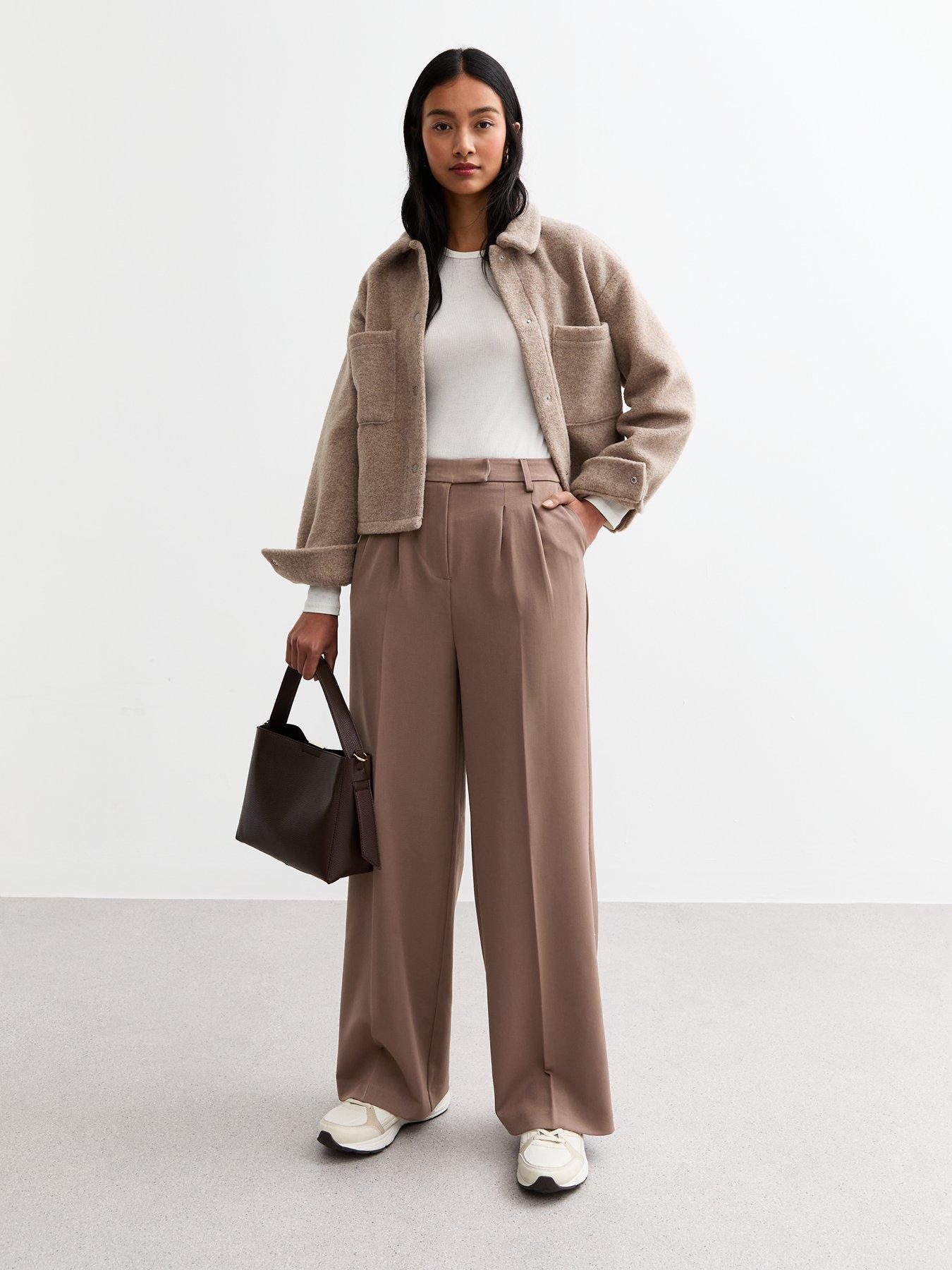 New Look Wide Leg Trousers - Mink