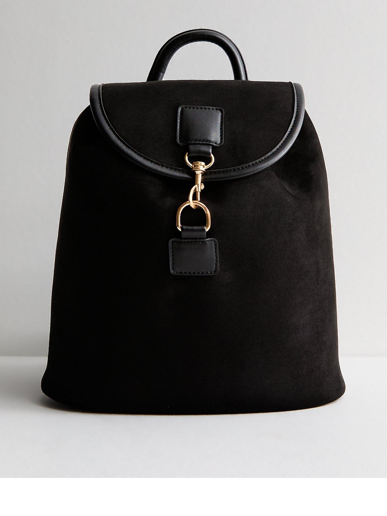 New Look Black Faux Suede Backpack | Very.co.uk