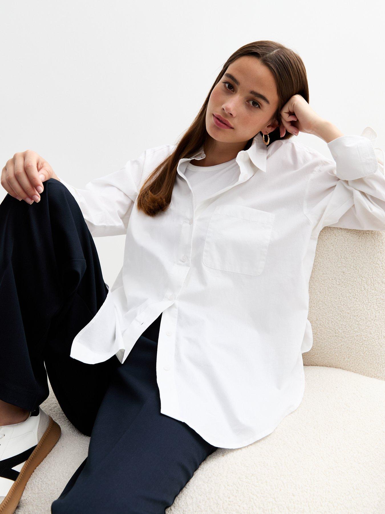 undefined Cotton Poplin Shirt - White