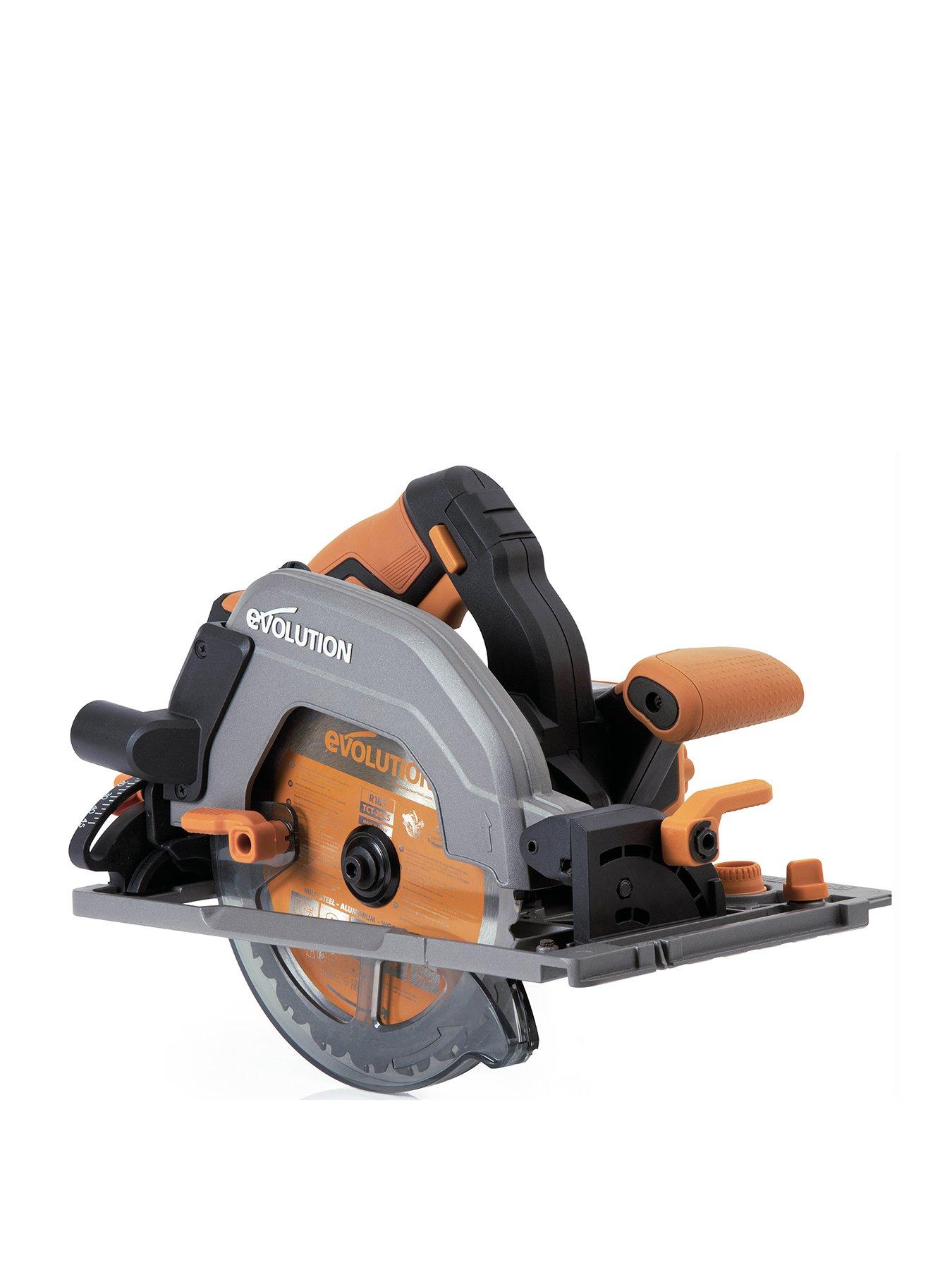 Product photograph of Evolution R185ccsx-li 185mm Track Compatible Brushless 18v Circular Saw Bare Unit from very.co.uk