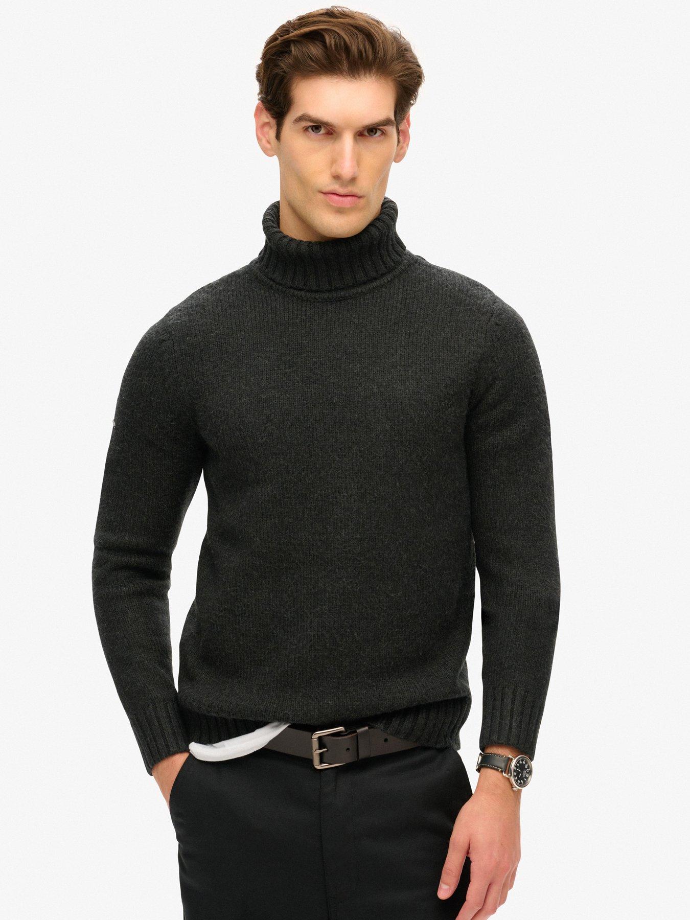 undefined Studios Brushed Roll Neck Knitted Jumper - Black