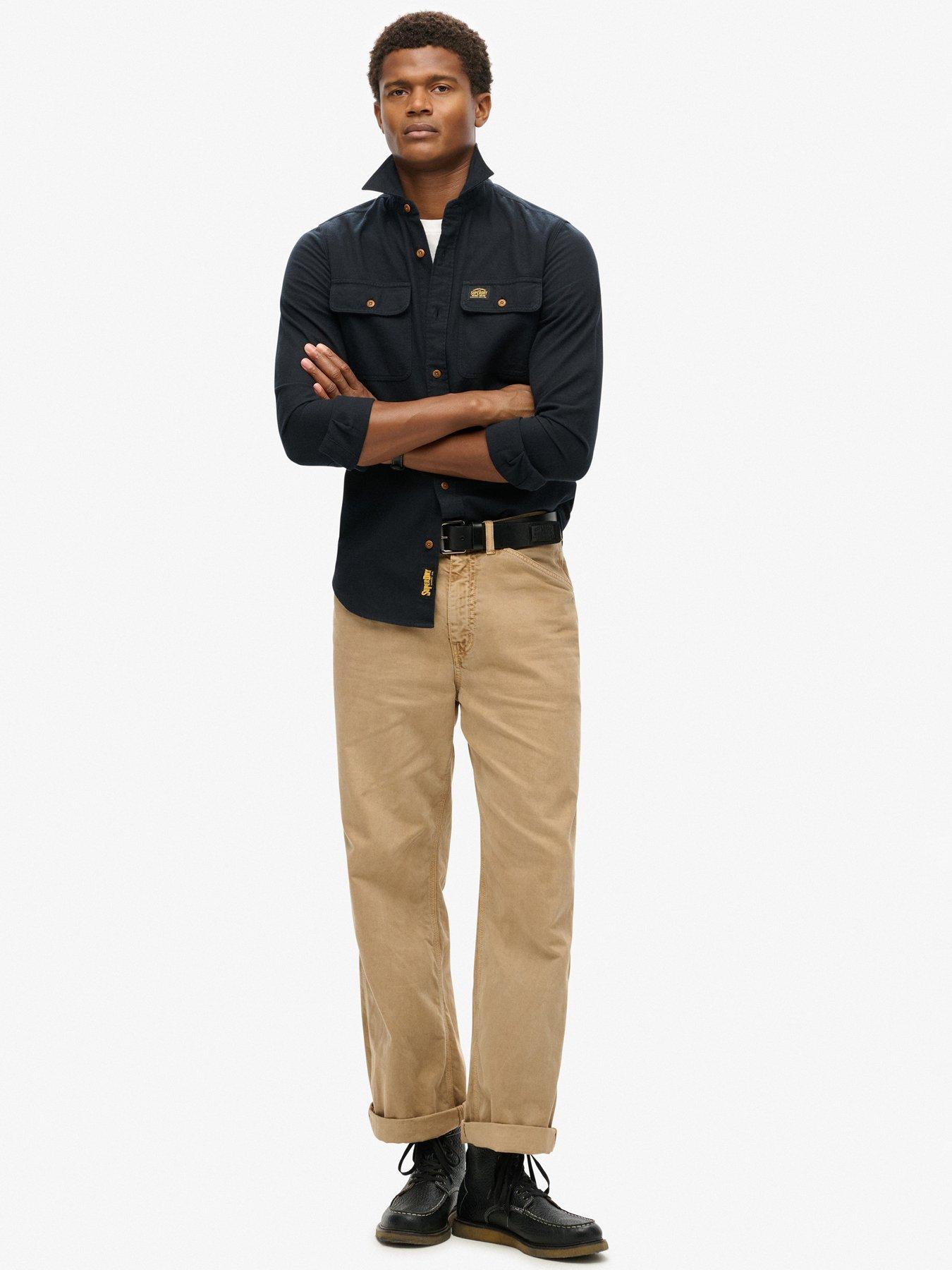 Image 3 of 5 of Superdry Trailsman Relaxed Fit Flannel Shirt - Black