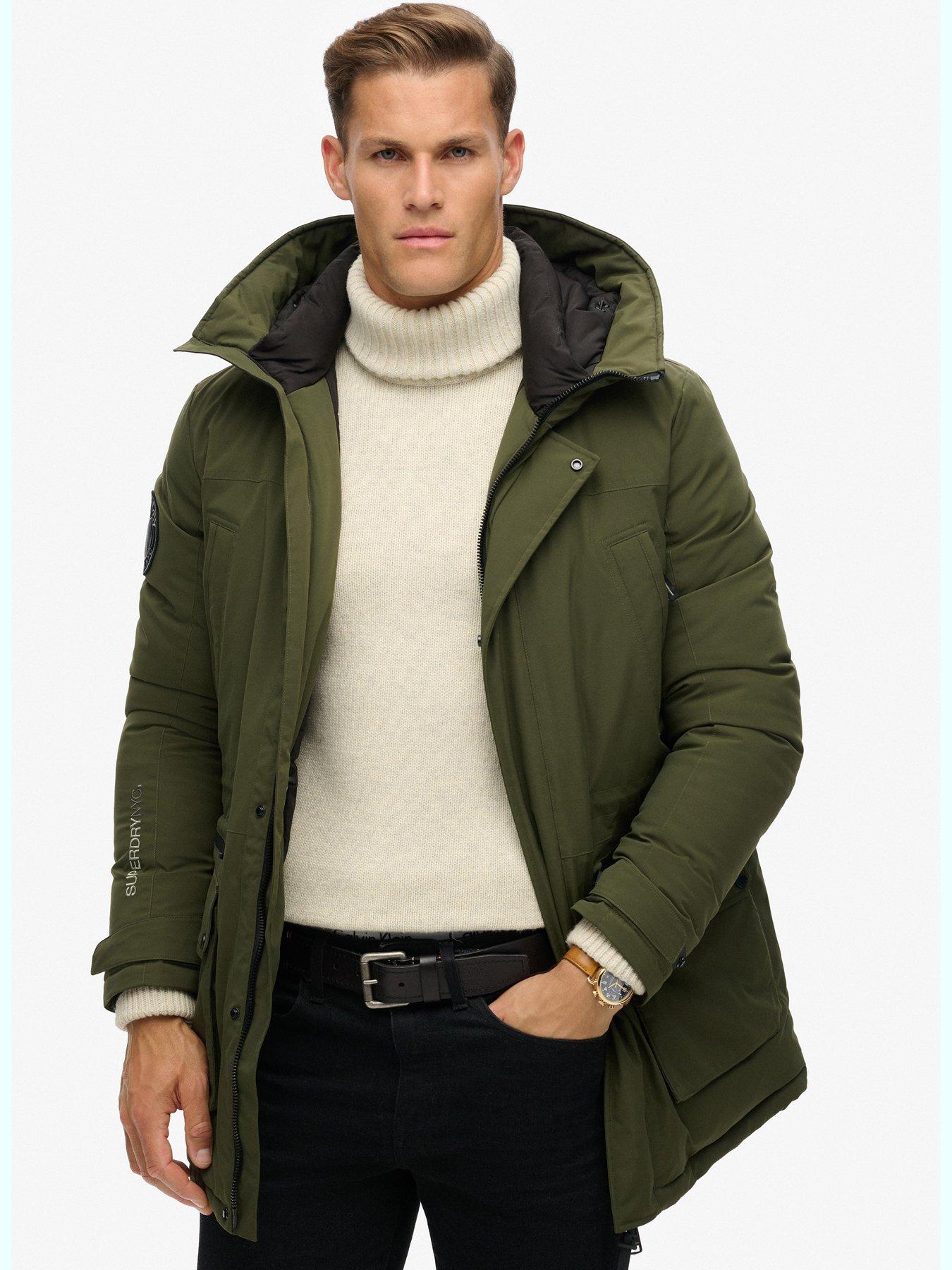 Superdry City Padded Parka Coat - Khaki