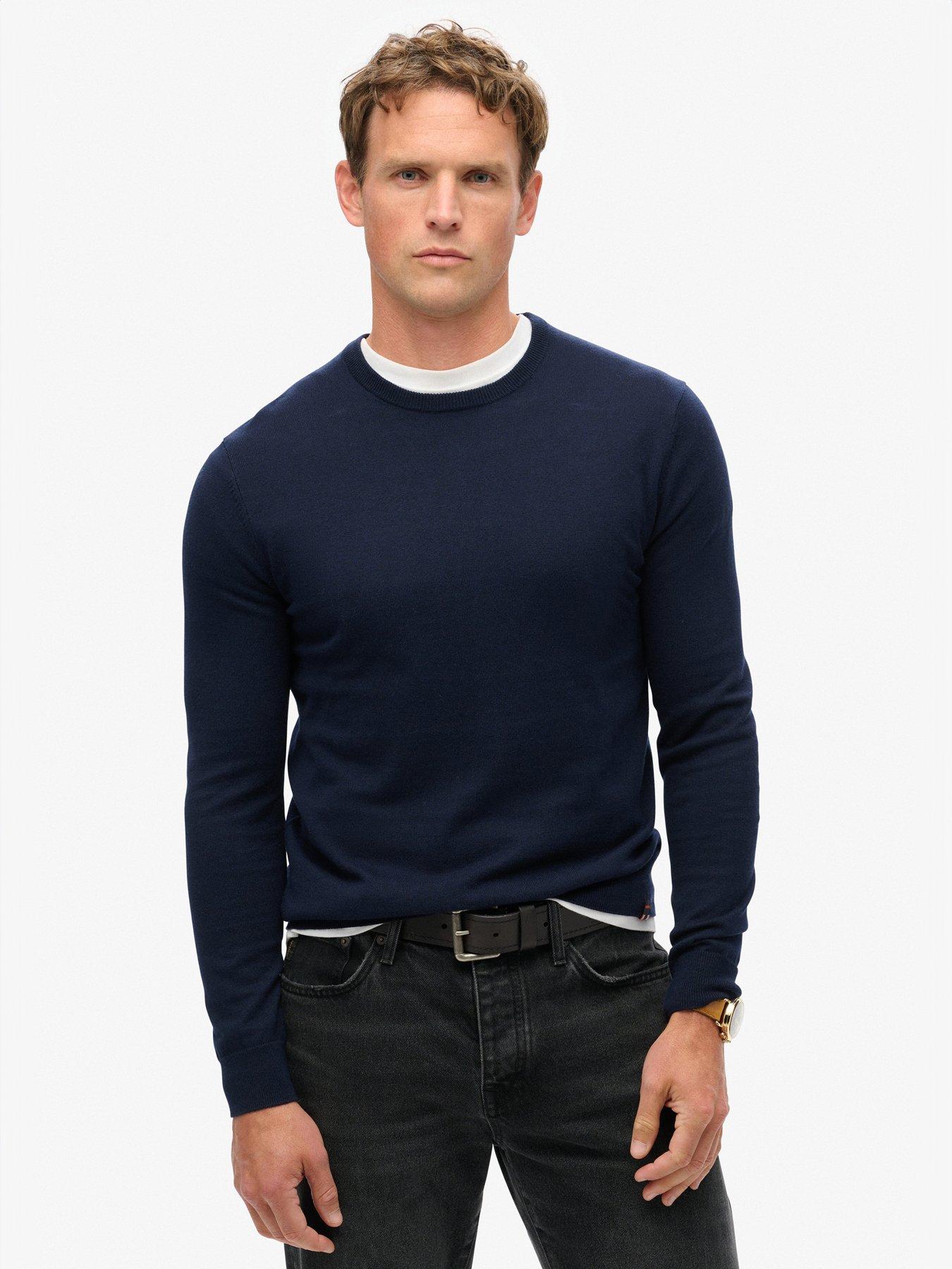 undefined Essential Cashmere Blend Knitted Jumper - Navy