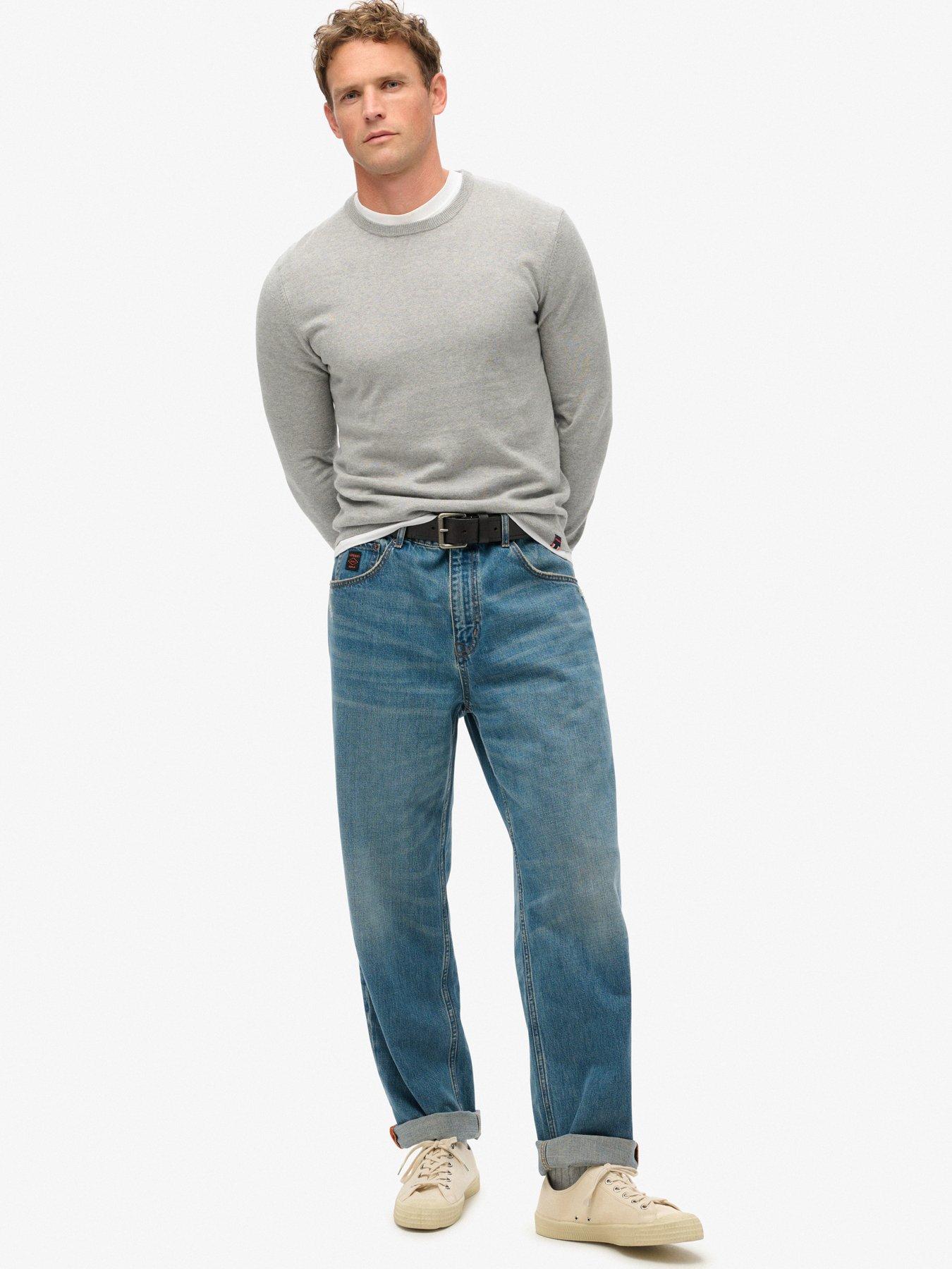 Image 3 of 6 of Superdry Essential Cashmere Blend Knitted Jumper - Grey