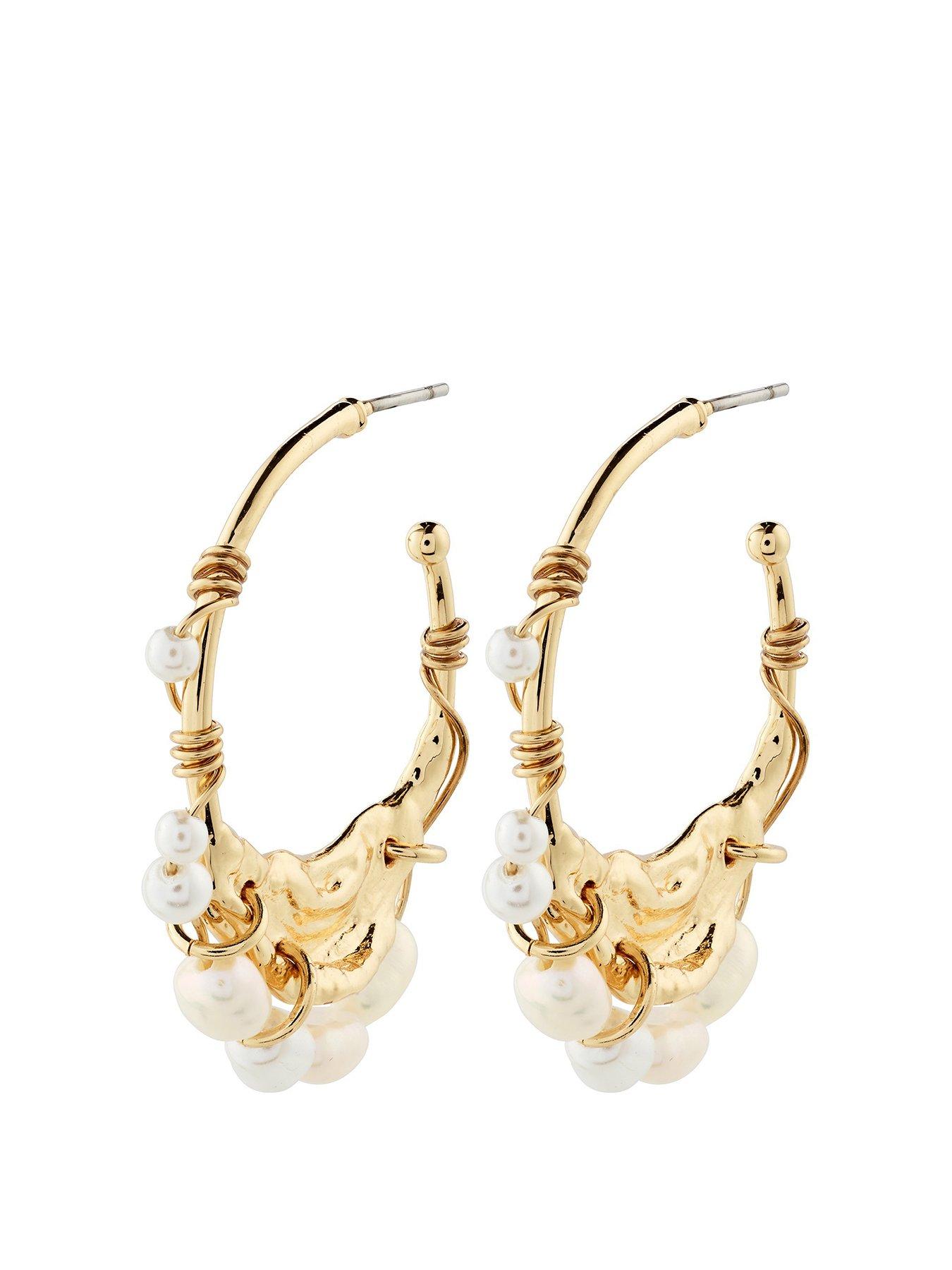 Pilgrim Focus Hoop Earrings Gold-Plated