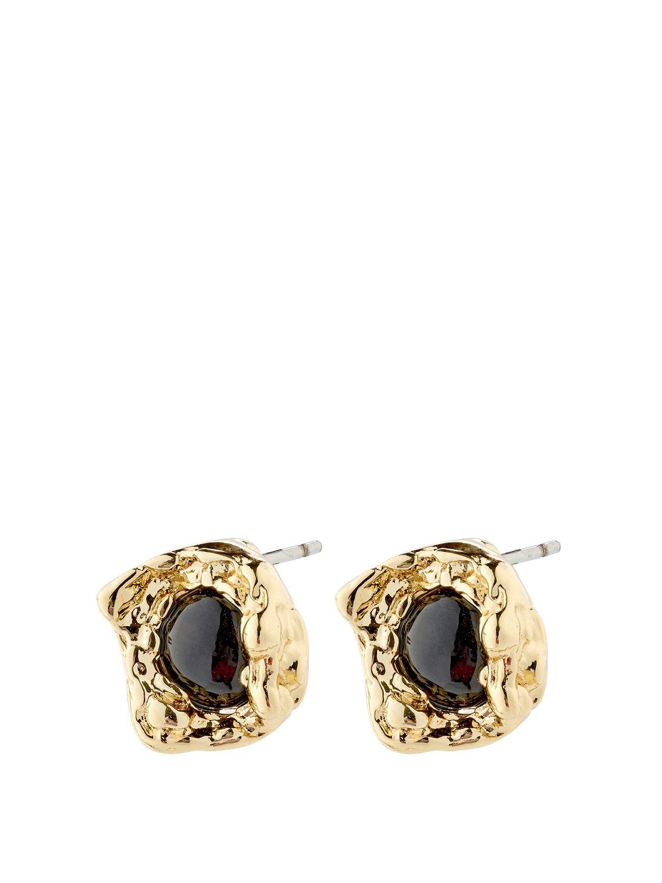 Product photograph of Pilgrim Ryper Earrings Gold-plated from very.co.uk