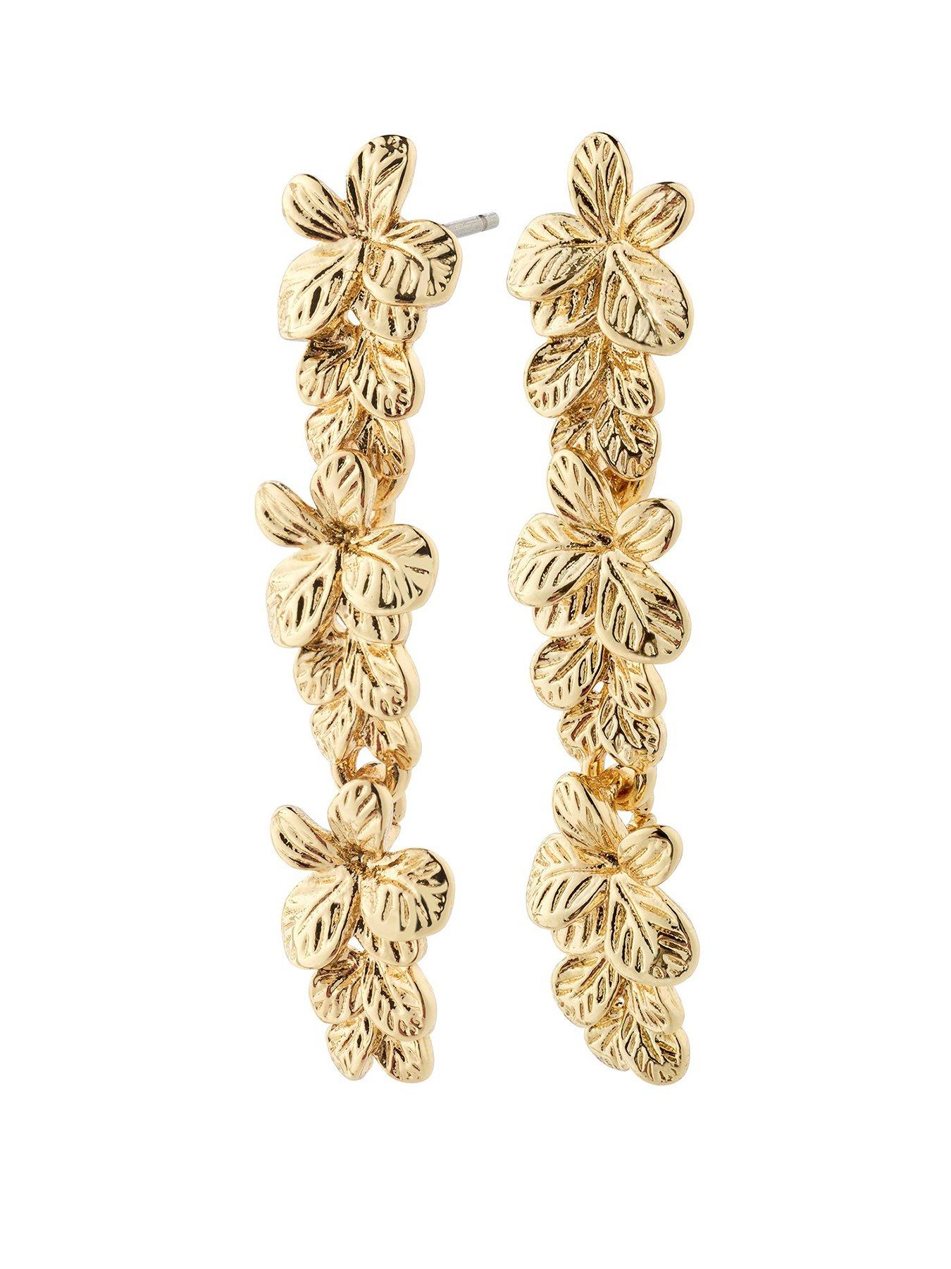 Product photograph of Pilgrim Charmaine Recycled Earrings Gold-plated from very.co.uk