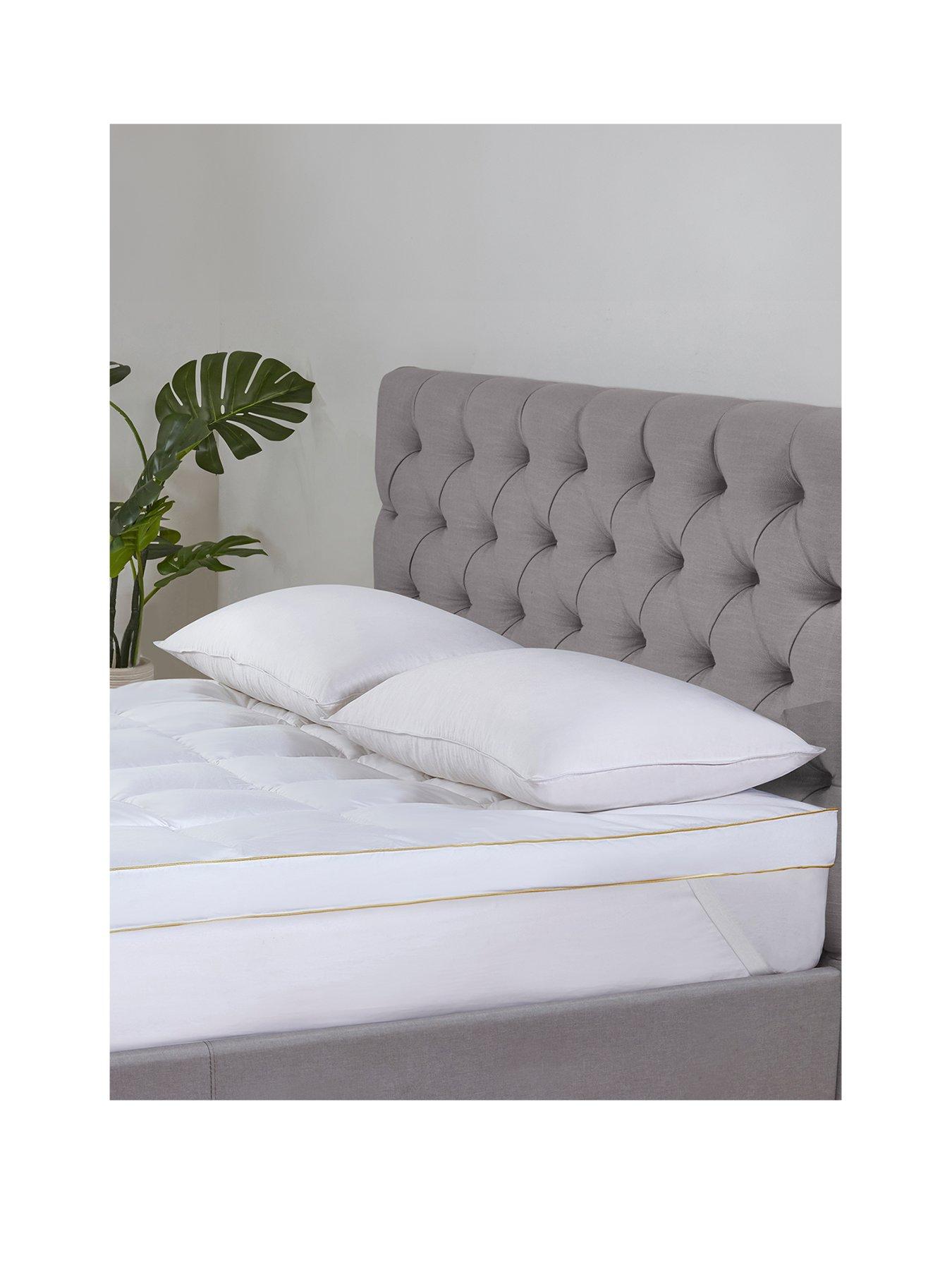 Product photograph of Very Home Luxury Cotton Anti Allergy 5cm Deep Mattress Topper - Ks from very.co.uk