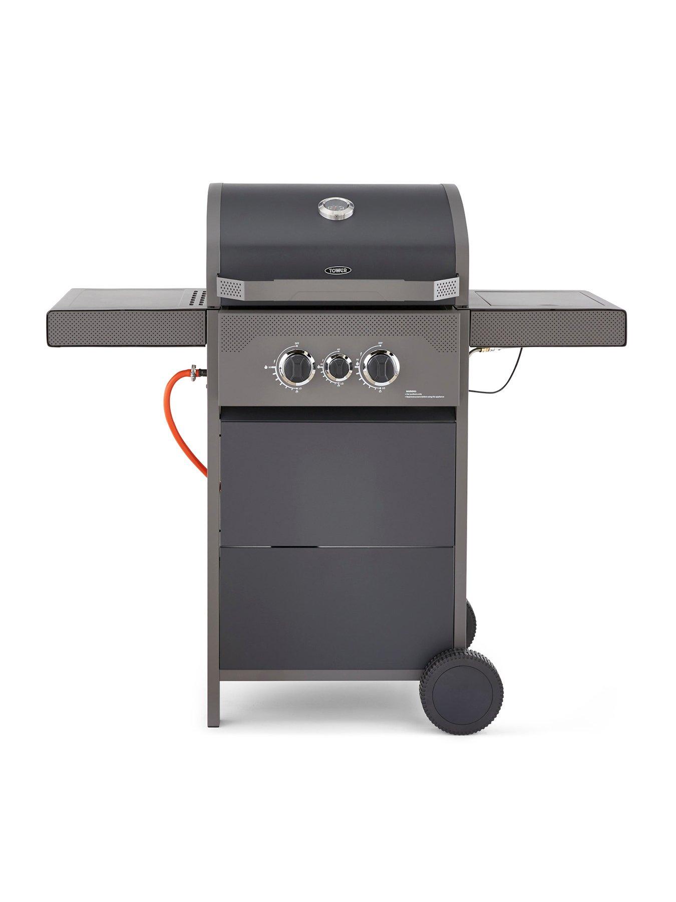 Product photograph of Tower Stealth 2000 Two Burner Bbq With Side Burner from very.co.uk