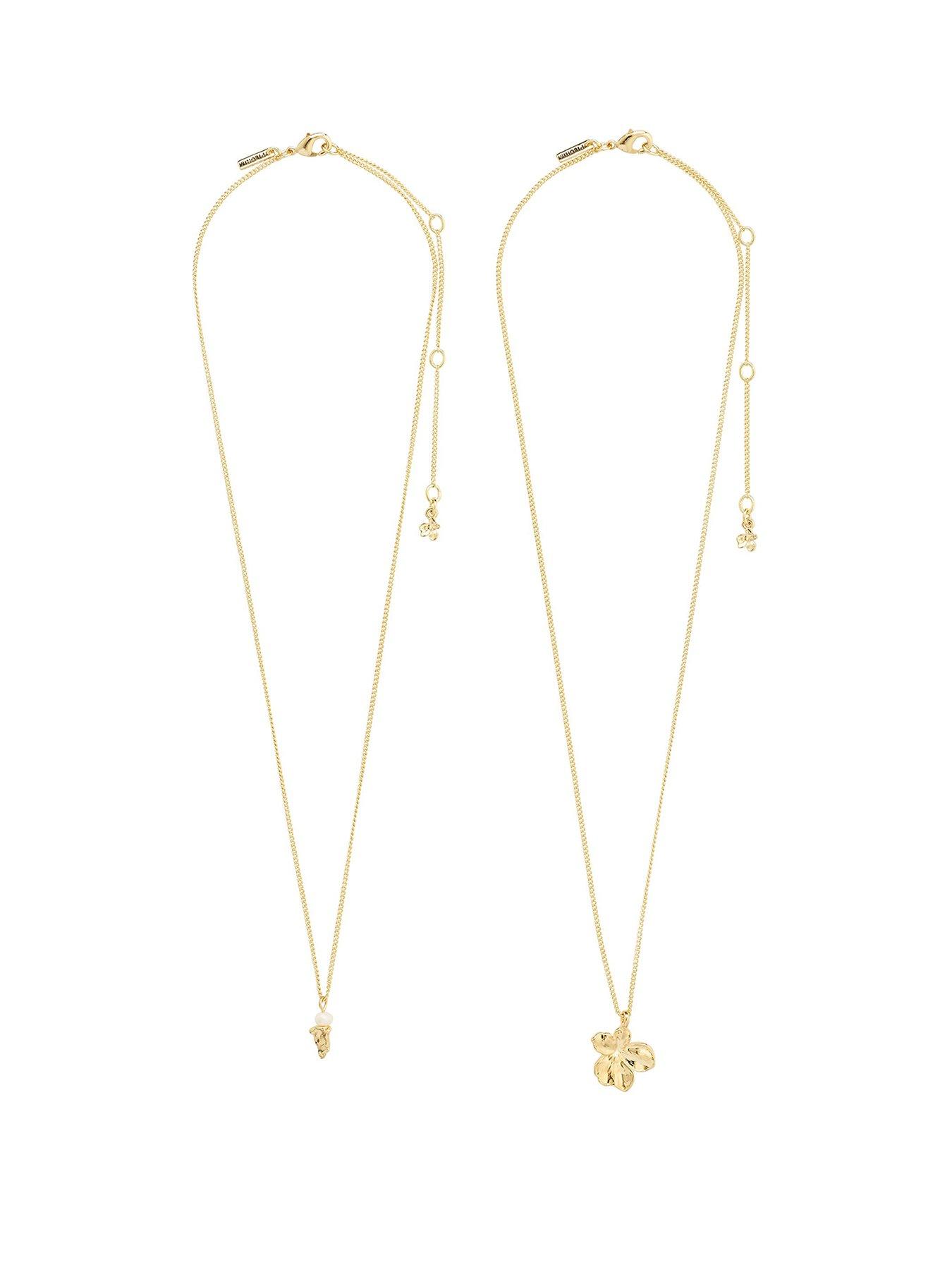 Pilgrim ZHURI necklace 2-in-1 set gold-plated