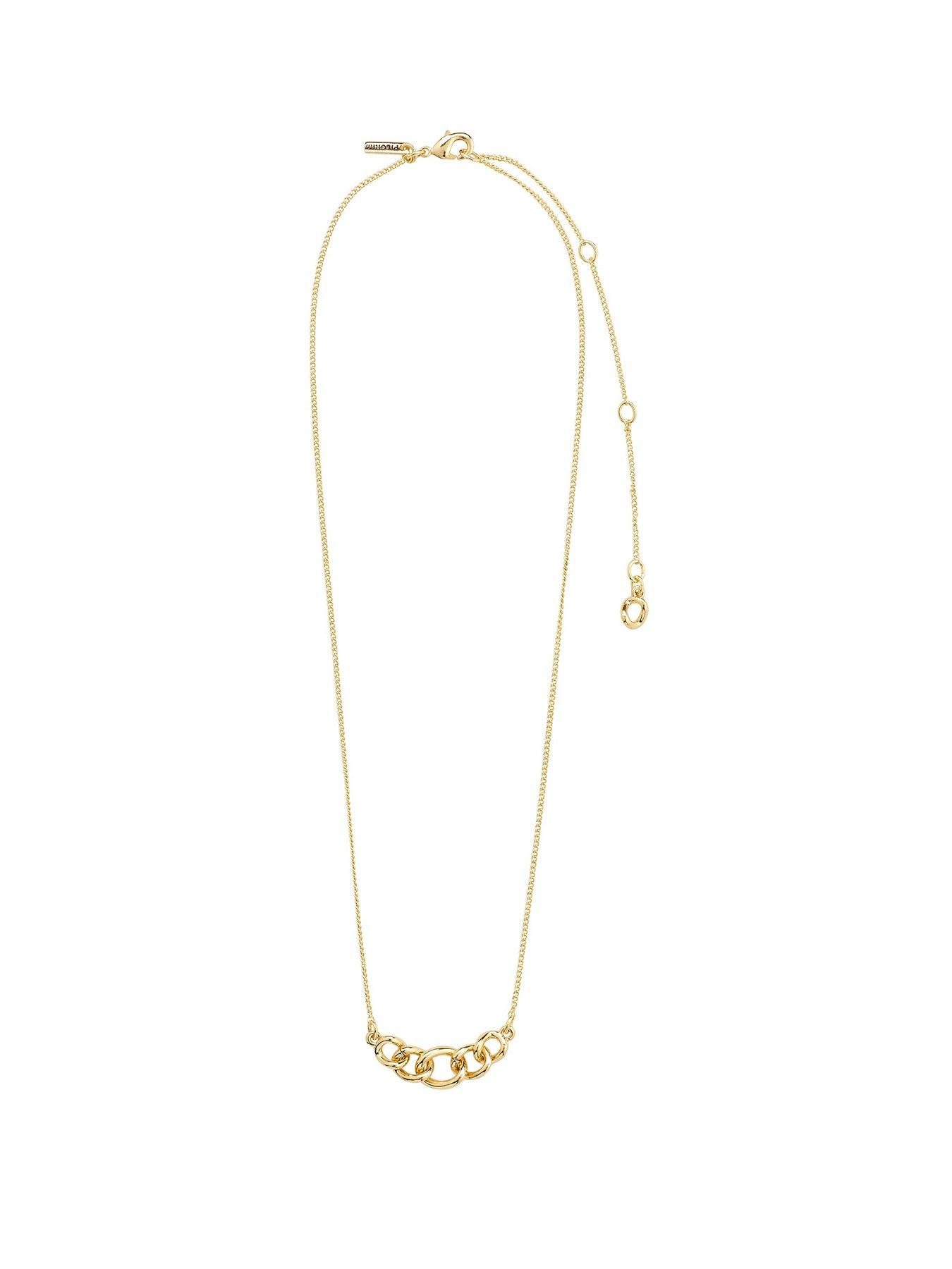 Product photograph of Pilgrim Wrenley Necklace Gold-plated from very.co.uk