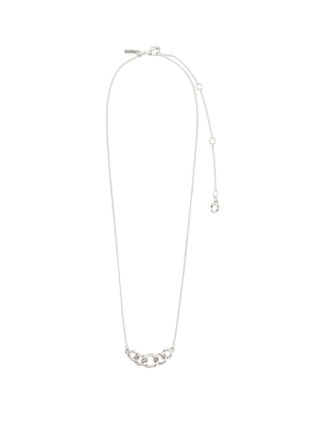 Product photograph of Pilgrim Wrenley Recycled Necklace Silver-plated from very.co.uk