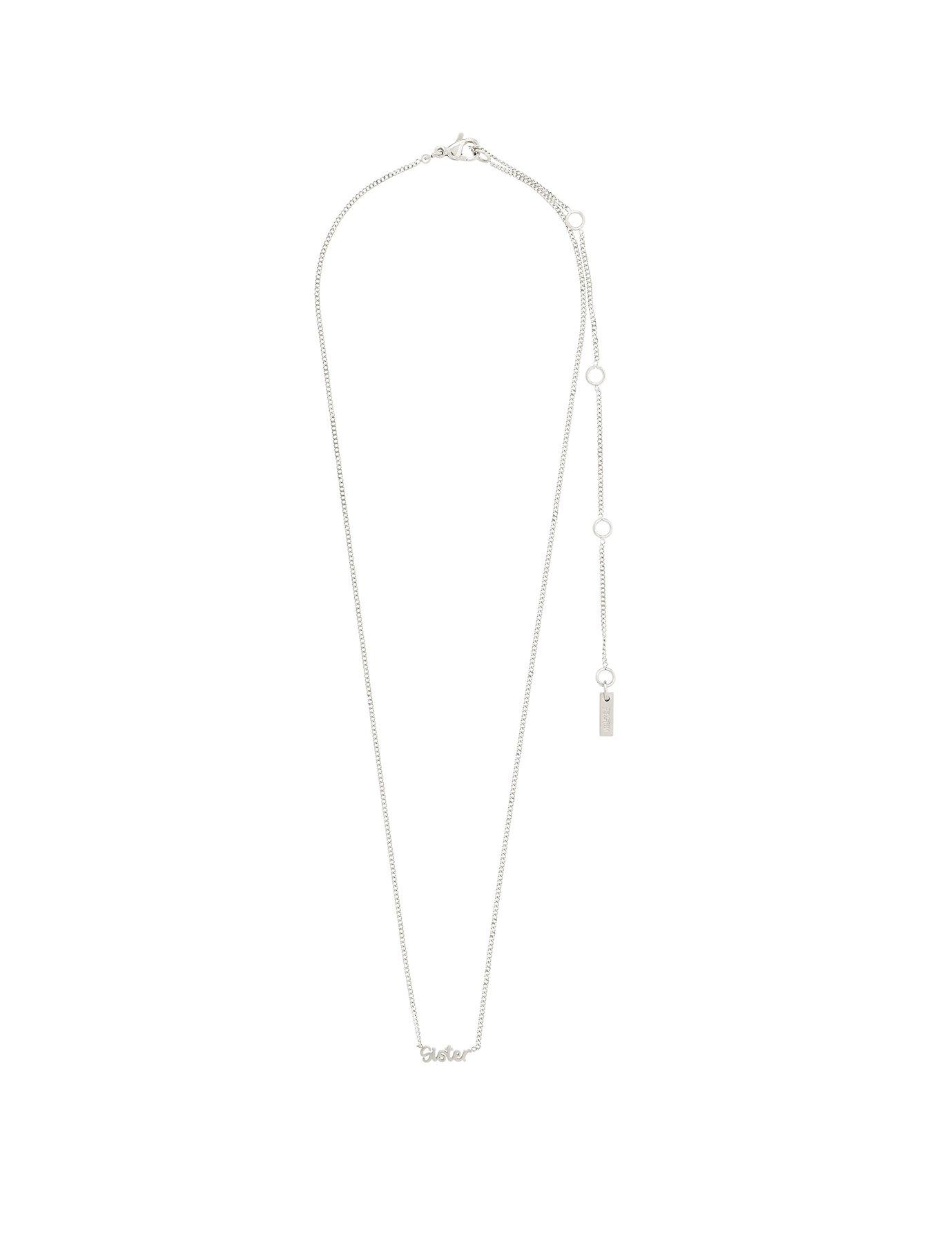 undefined SISTER necklace silver-plated