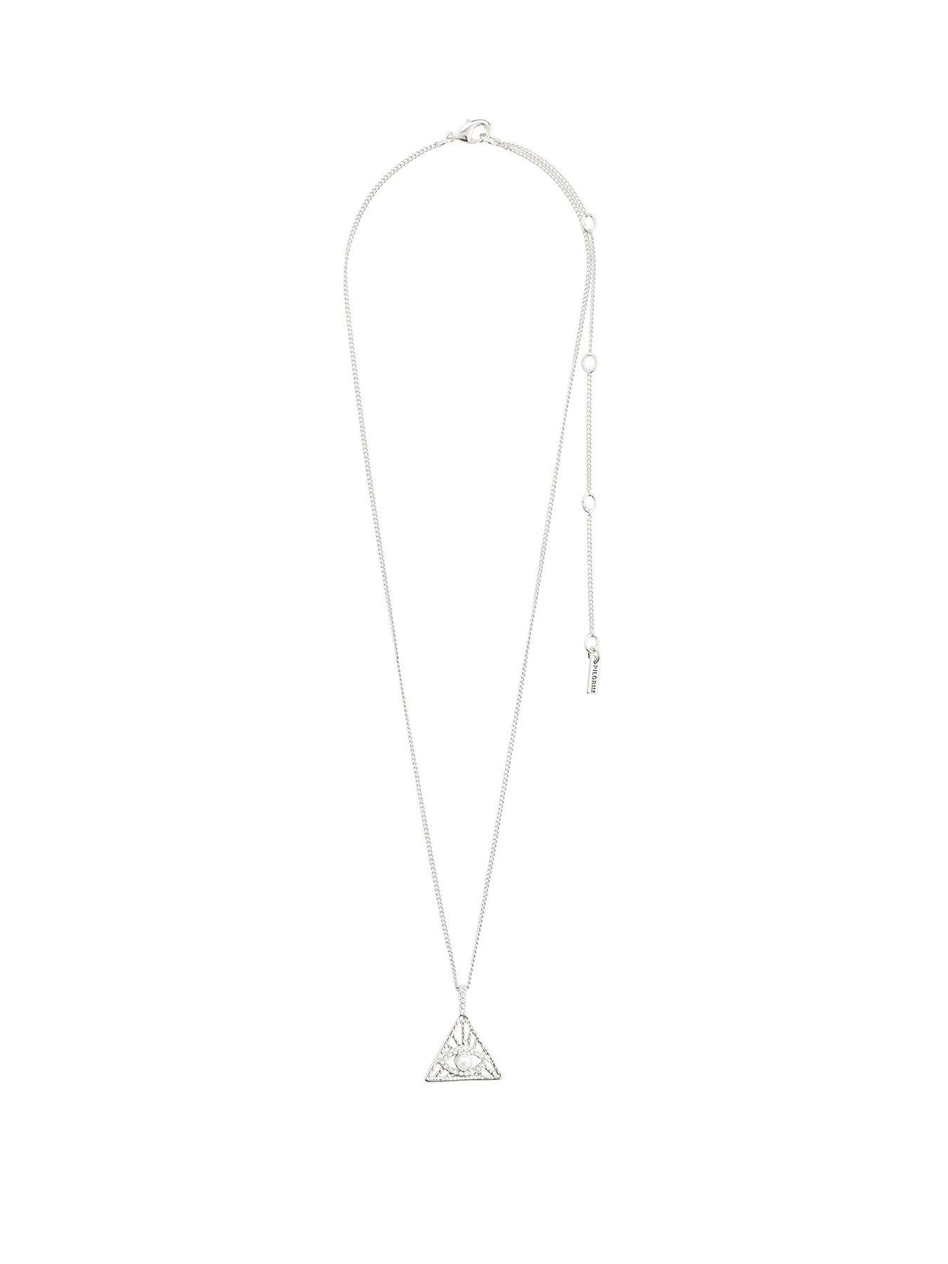 Product photograph of Pilgrim Focus Necklace Silver-plated from very.co.uk