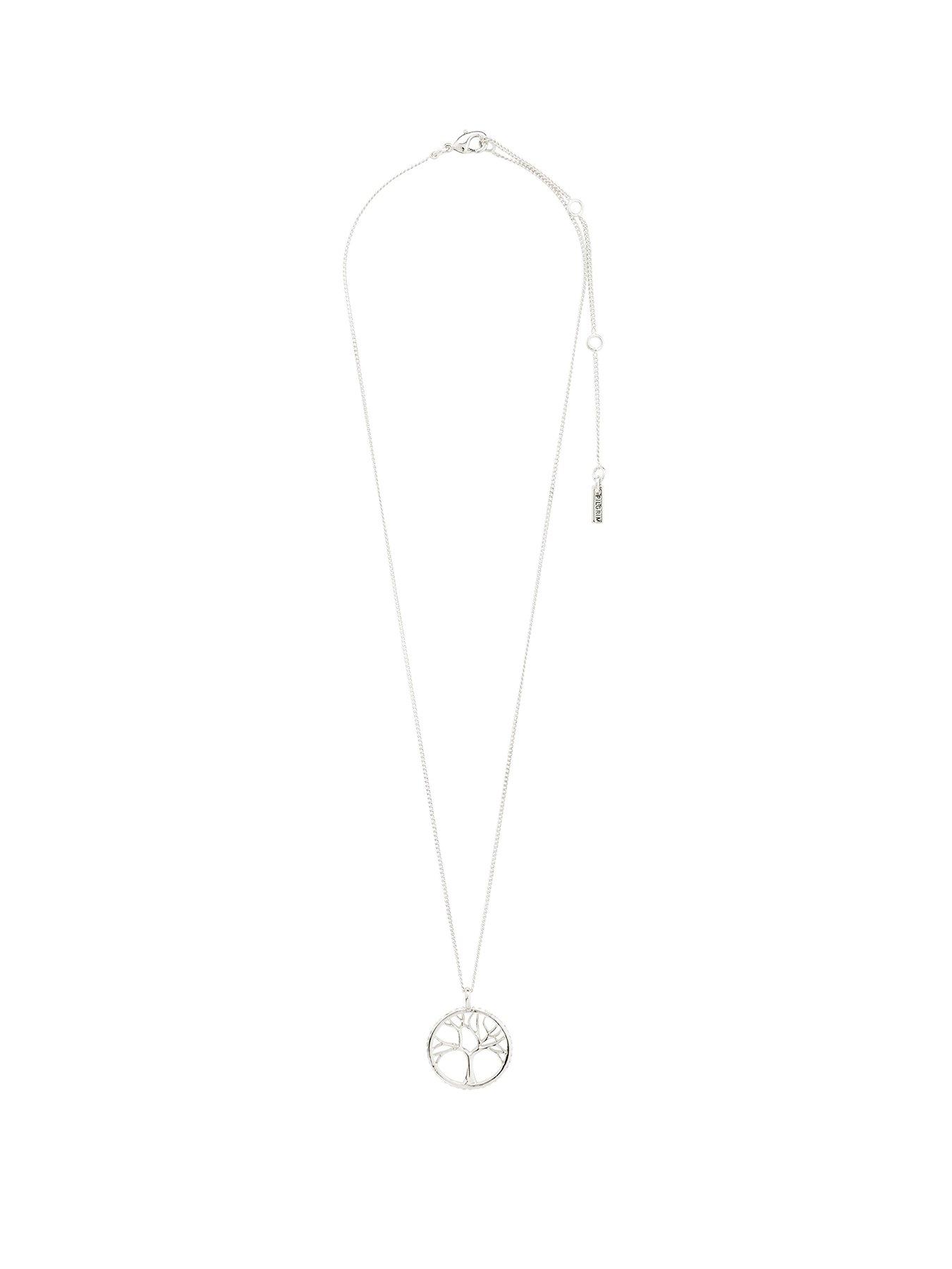 Product photograph of Pilgrim Alia Necklace Silver-plated from very.co.uk