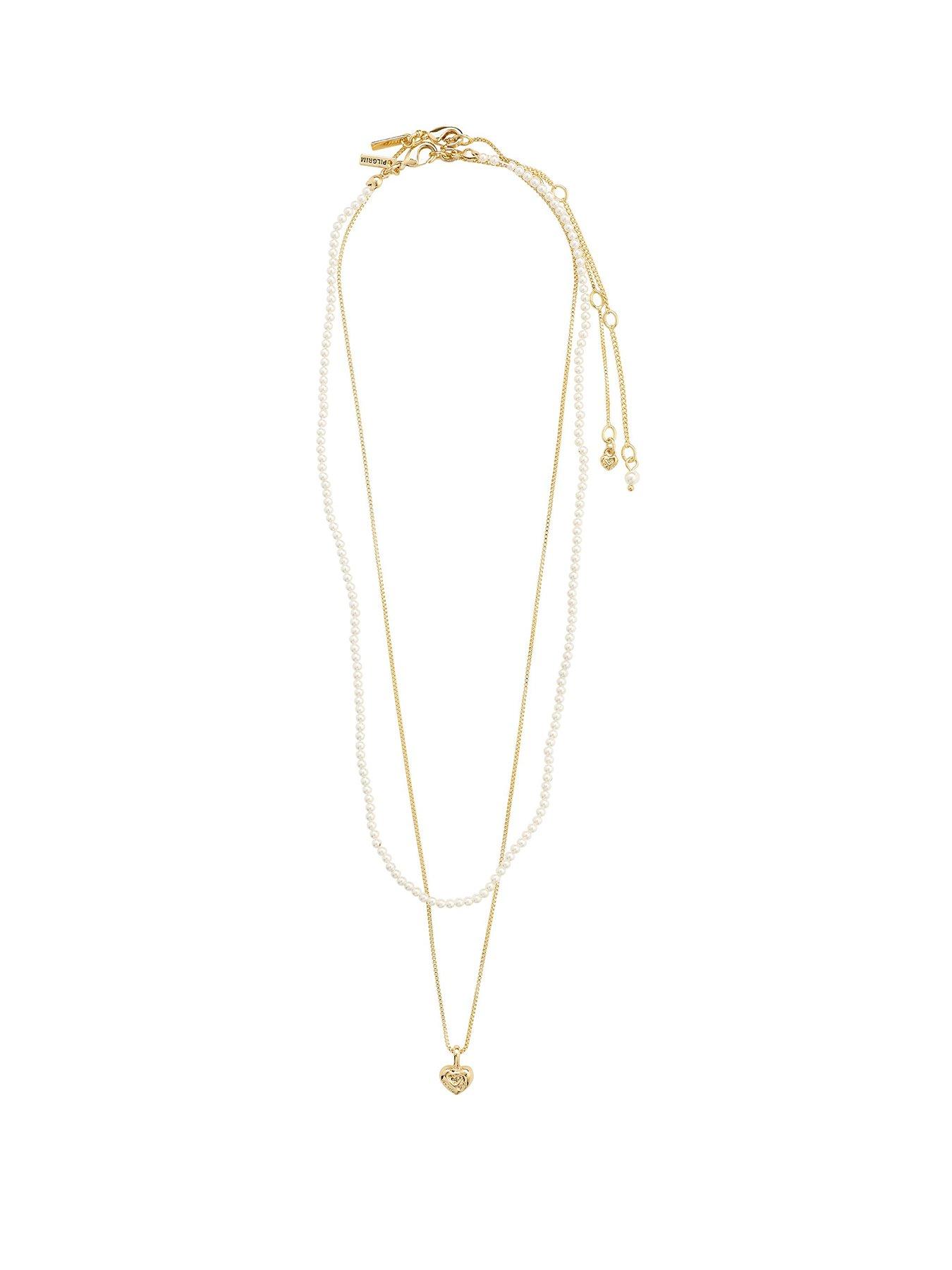 Product photograph of Pilgrim Arlet Necklace 2-in-1 Set Gold-plated from very.co.uk