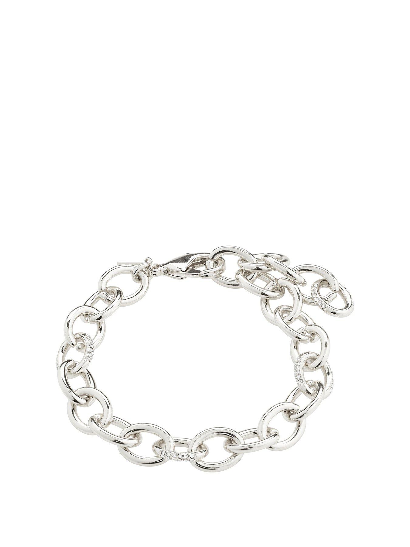 Product photograph of Pilgrim Amiri Bracelet Silver-plated from very.co.uk
