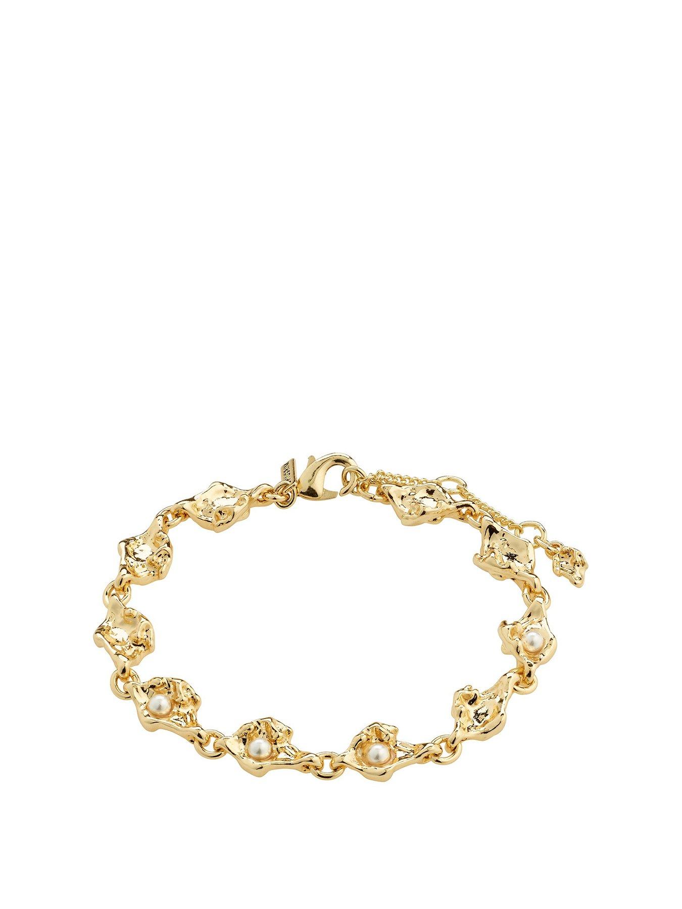 Product photograph of Pilgrim Inaya Bracelet Gold-plated from very.co.uk