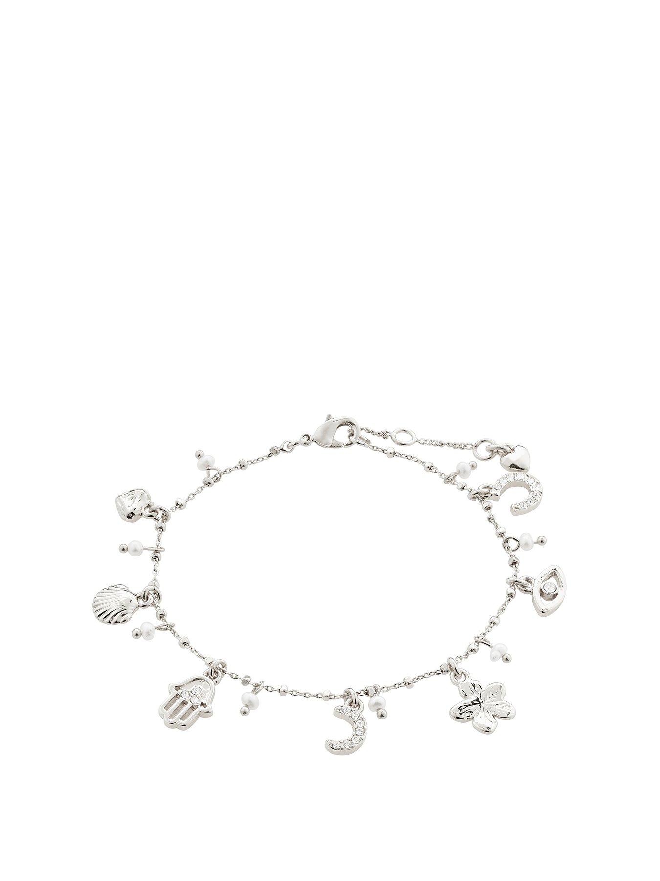 Product photograph of Pilgrim Prucence Bracelet Silver-plated from very.co.uk