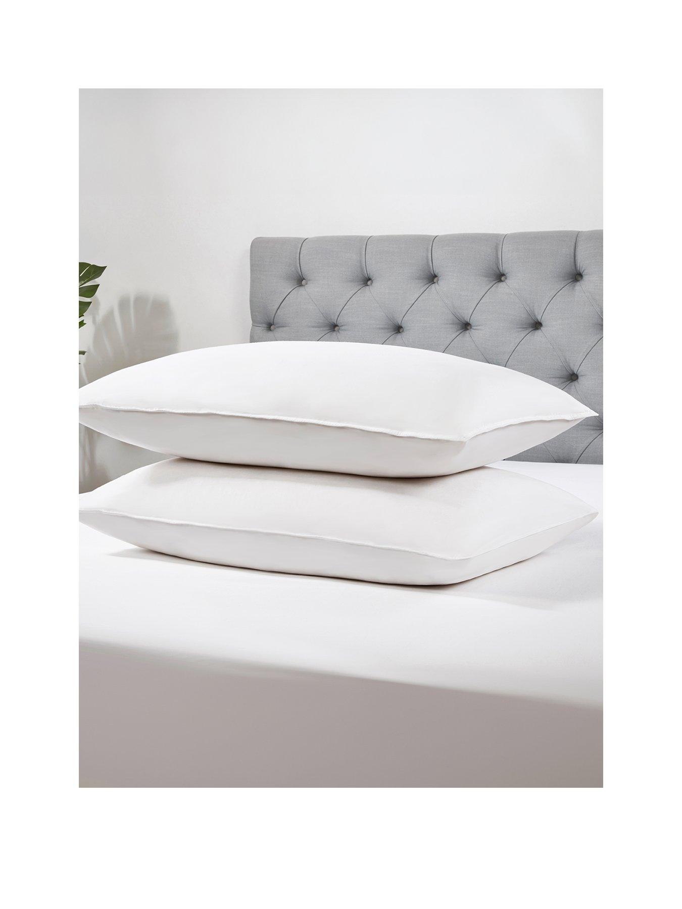undefined Duck Feather Pillow Pair - Soft To Medium Support - White