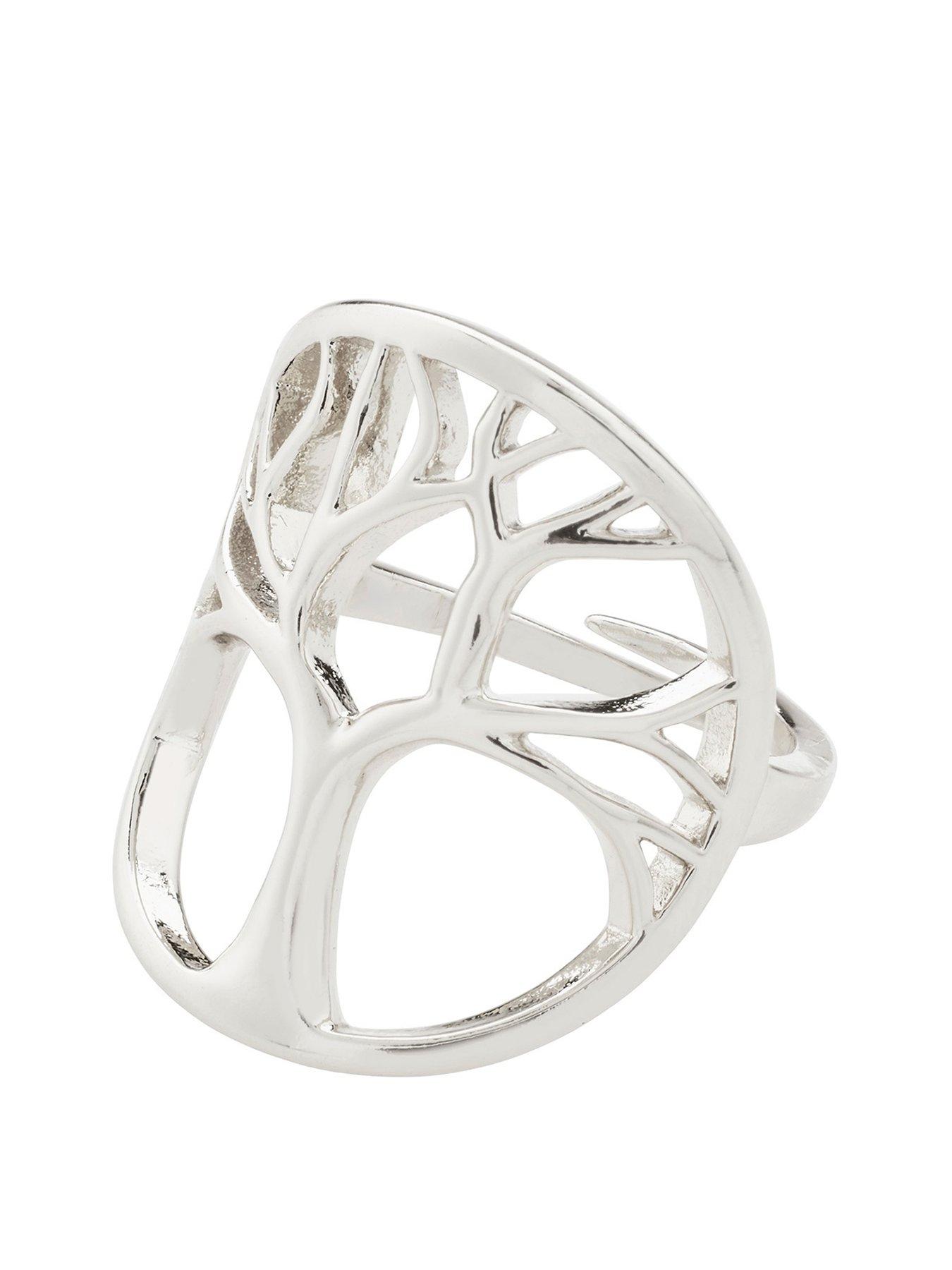 Product photograph of Pilgrim Alia Recycled Ring Silver-plated from very.co.uk